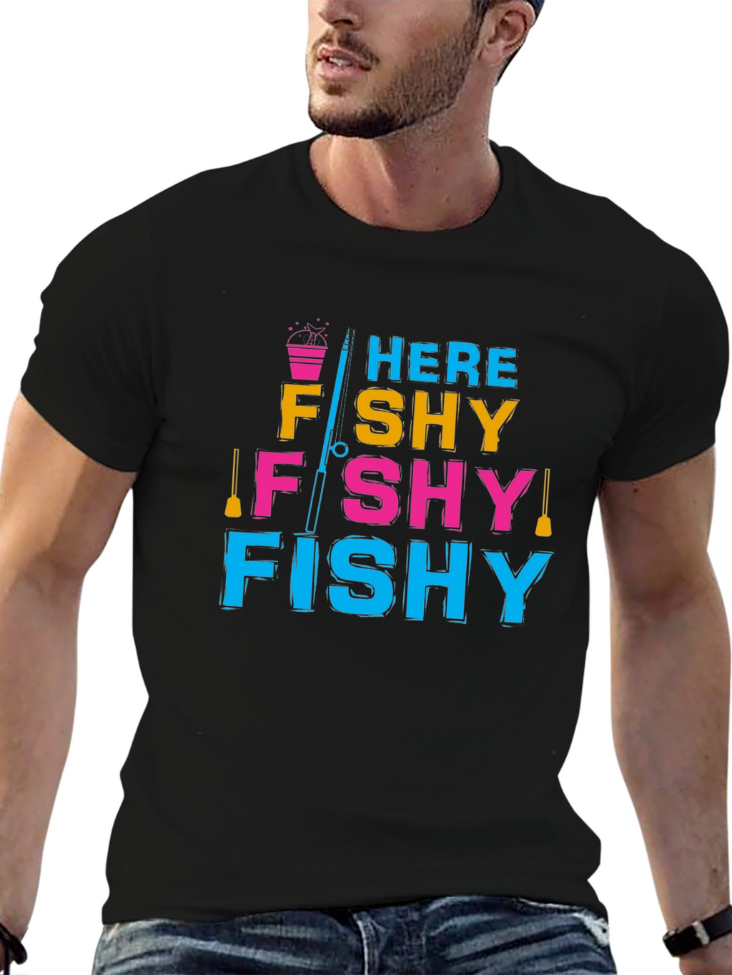 Here Fishy Fishy T-Shirt - Fishing Lover Tee