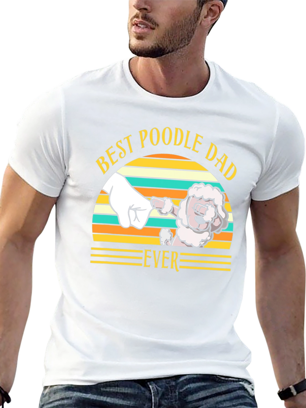 Best Poodle Dad Ever T-Shirt Dog Lover Tee