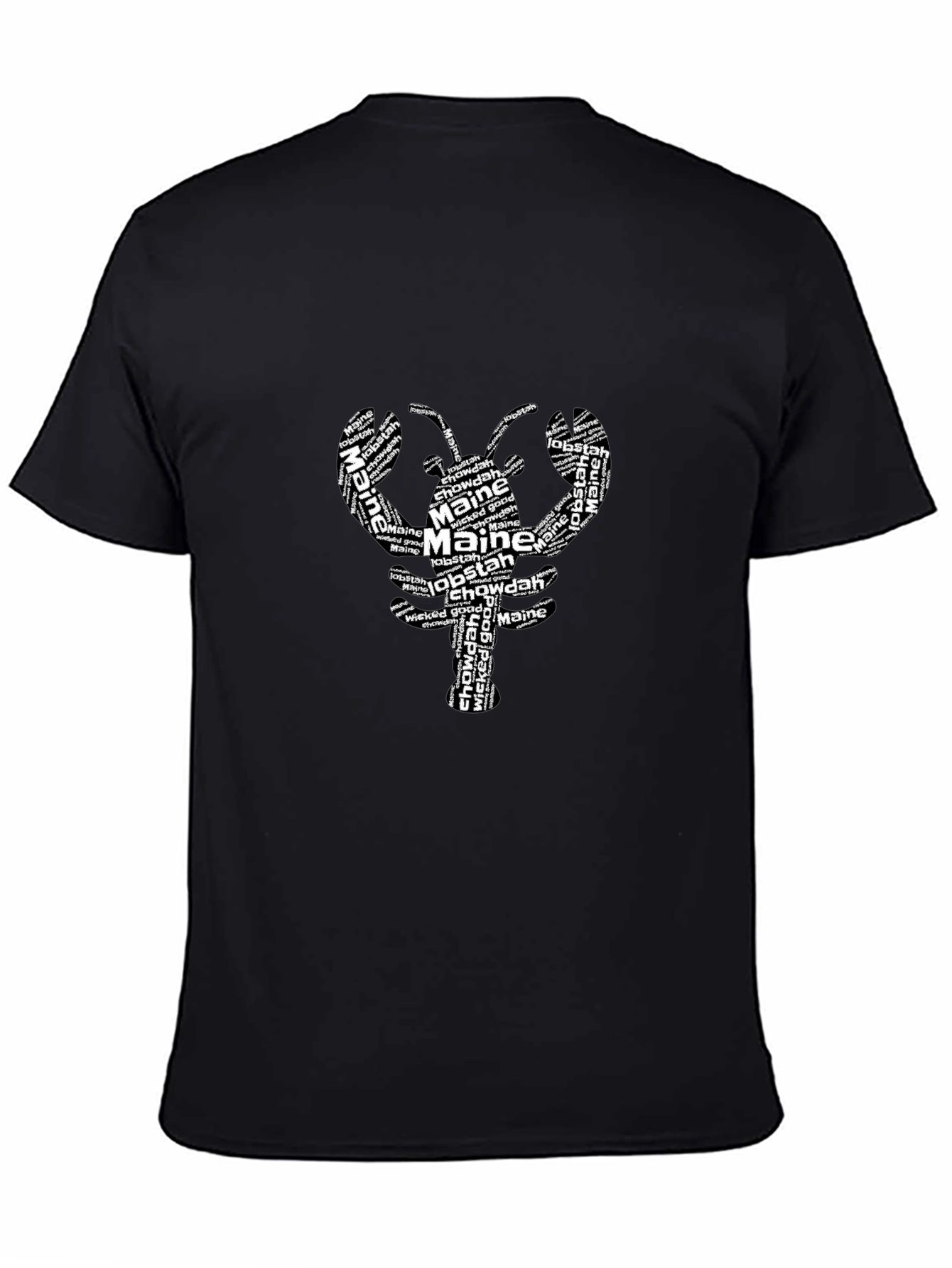 Maine Lobster Word Art Tee - Chowdah Lobster T-Shirt