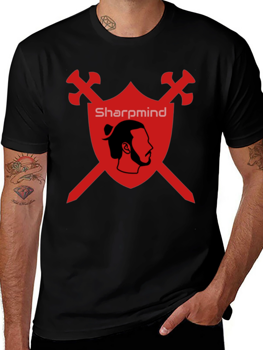 SharpMind Warrior Graphic Tee - Black