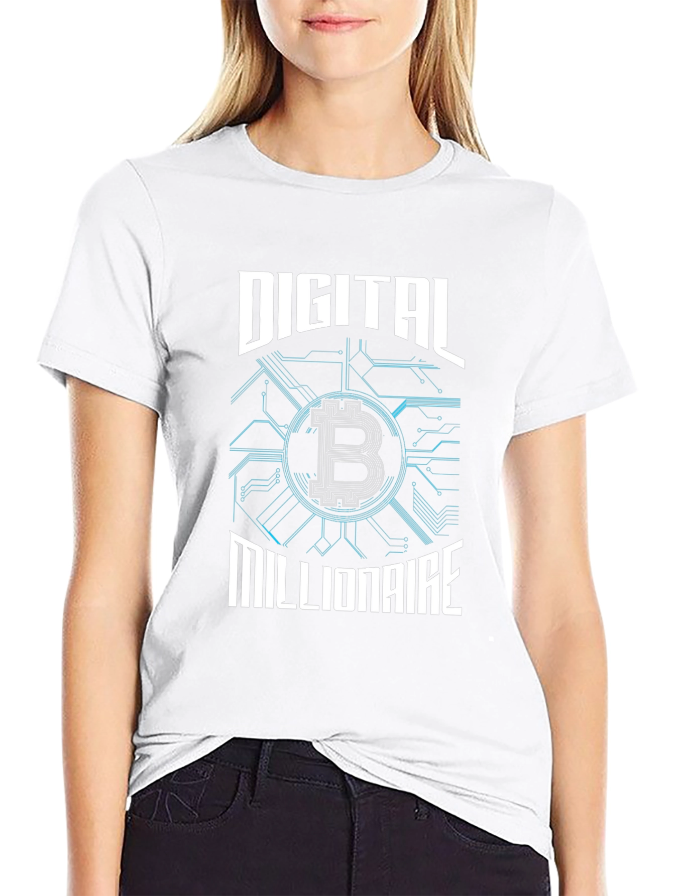 Digital Millionaire Bitcoin Graphic Tee - Black