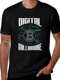 Digital Millionaire Bitcoin Graphic Tee - Black