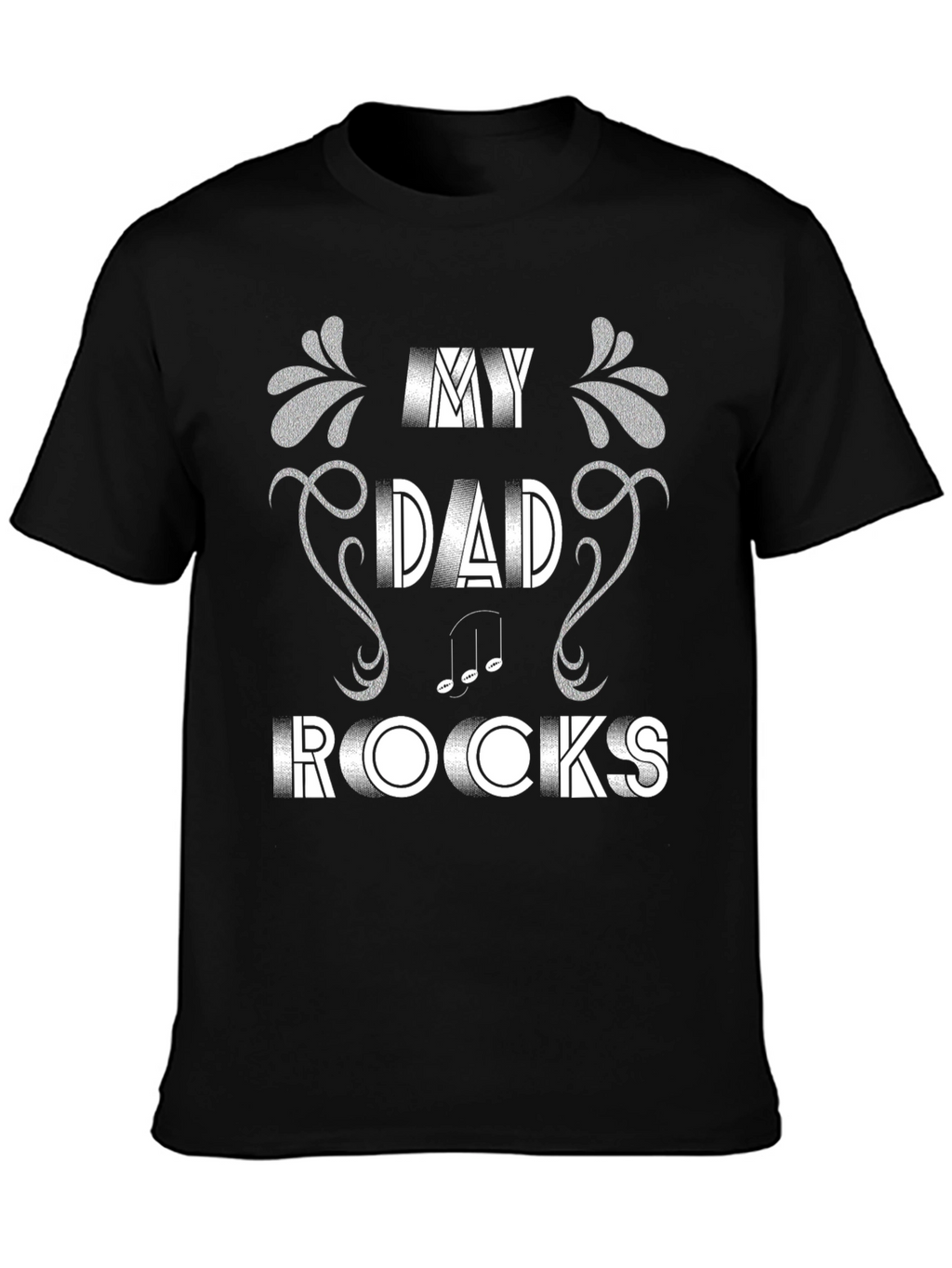 My Dad Rocks T-Shirt Music Note Design