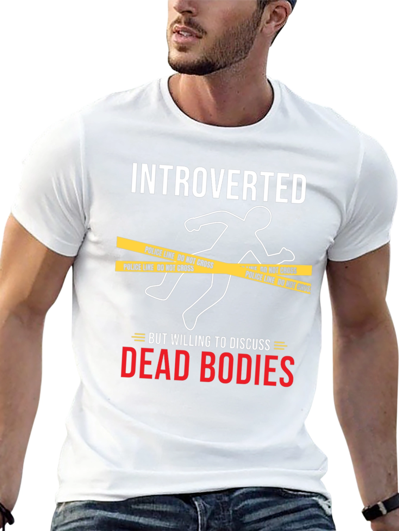 Introverted Dead Bodies Humor T-Shirt