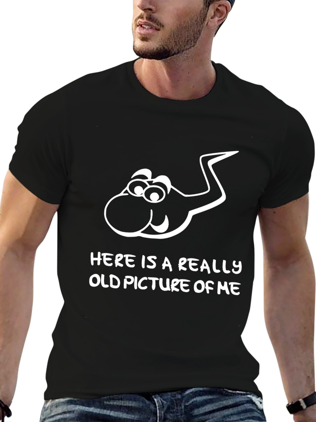 Funny Old Picture Graphic T-Shirt