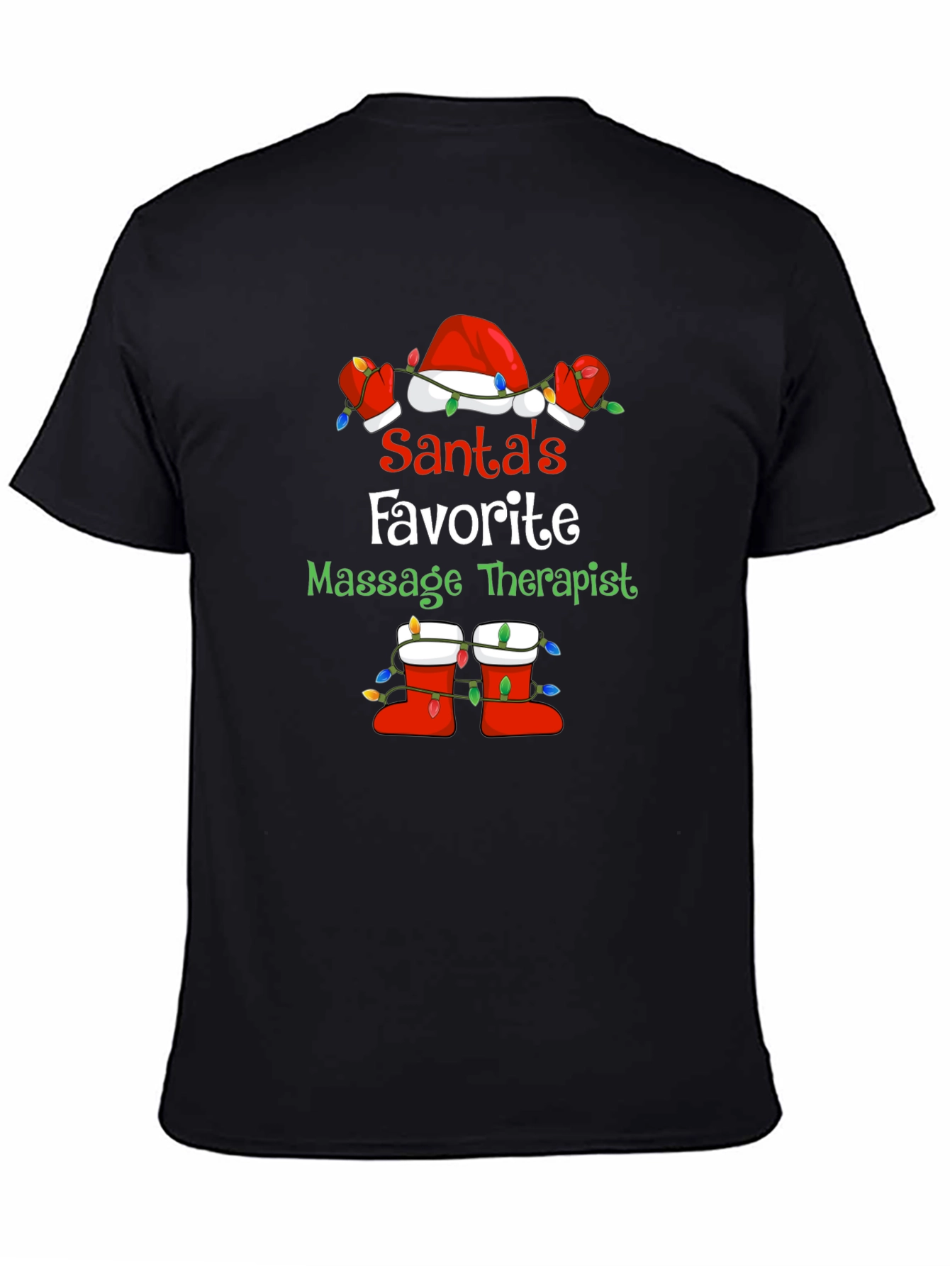 Santas Favorite Massage Therapist Graphic Tee