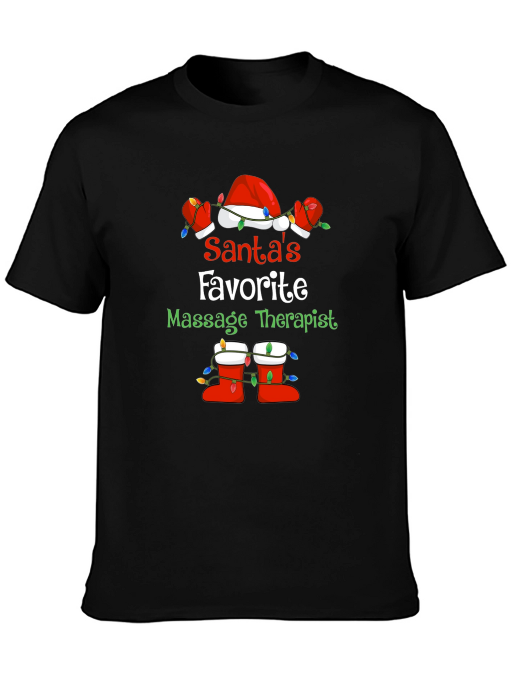 Santas Favorite Massage Therapist Graphic Tee