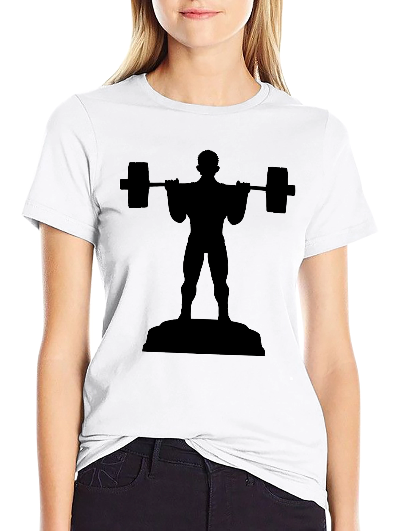 Black Weightlifter Graphic Tee - Gym & Fitness Apparel