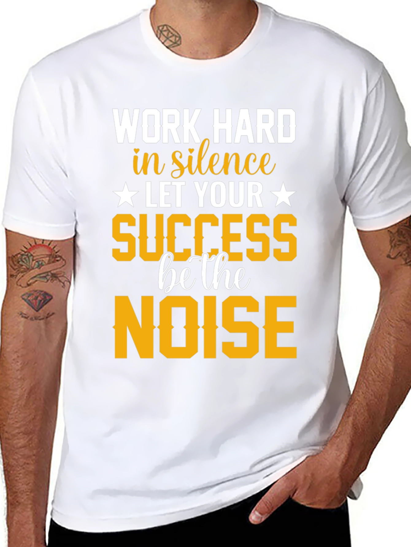 Motivational T-Shirt: Work Hard in Silence