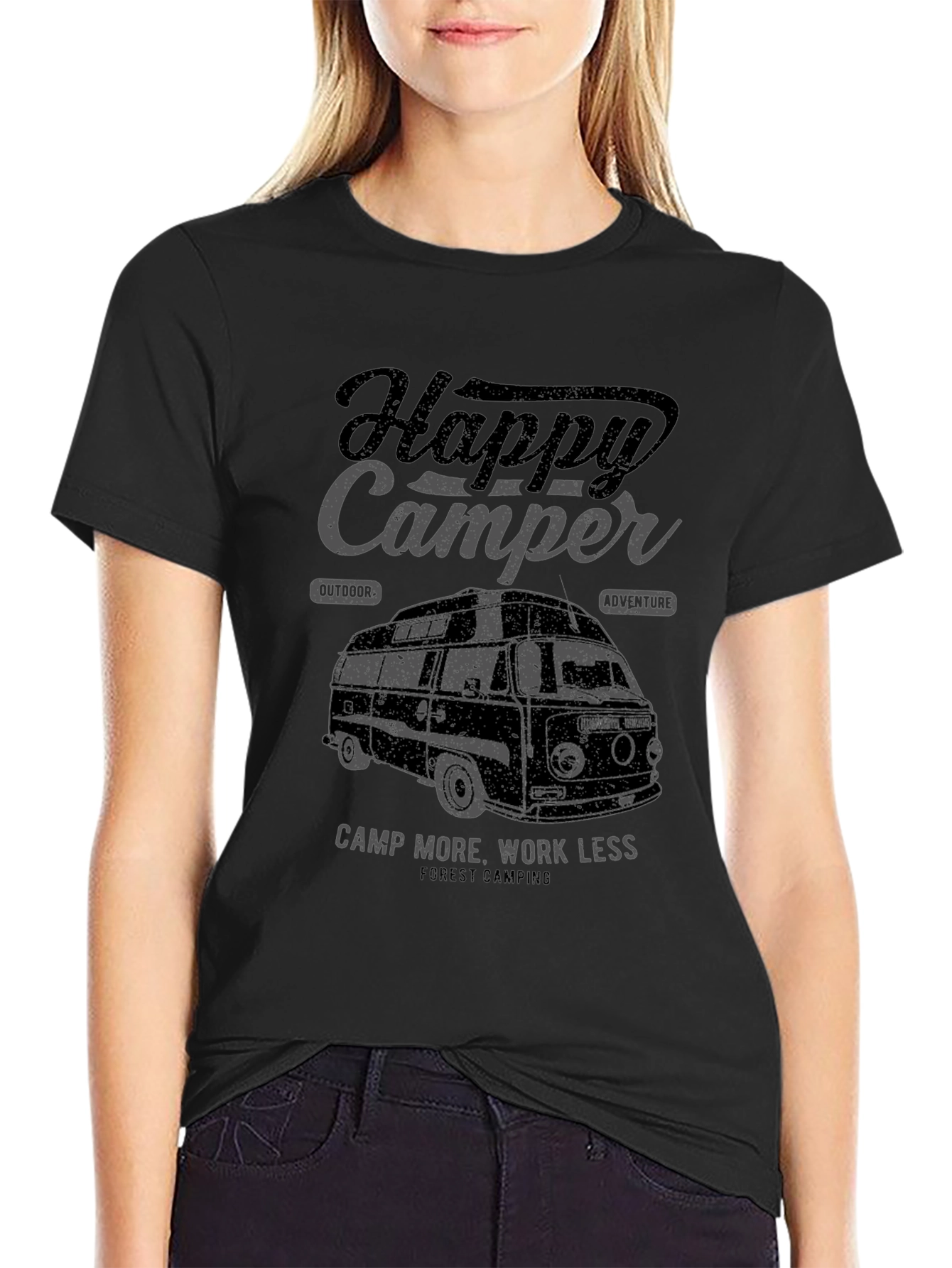 Happy Camper Graphic Tee - Outdoor Adventure