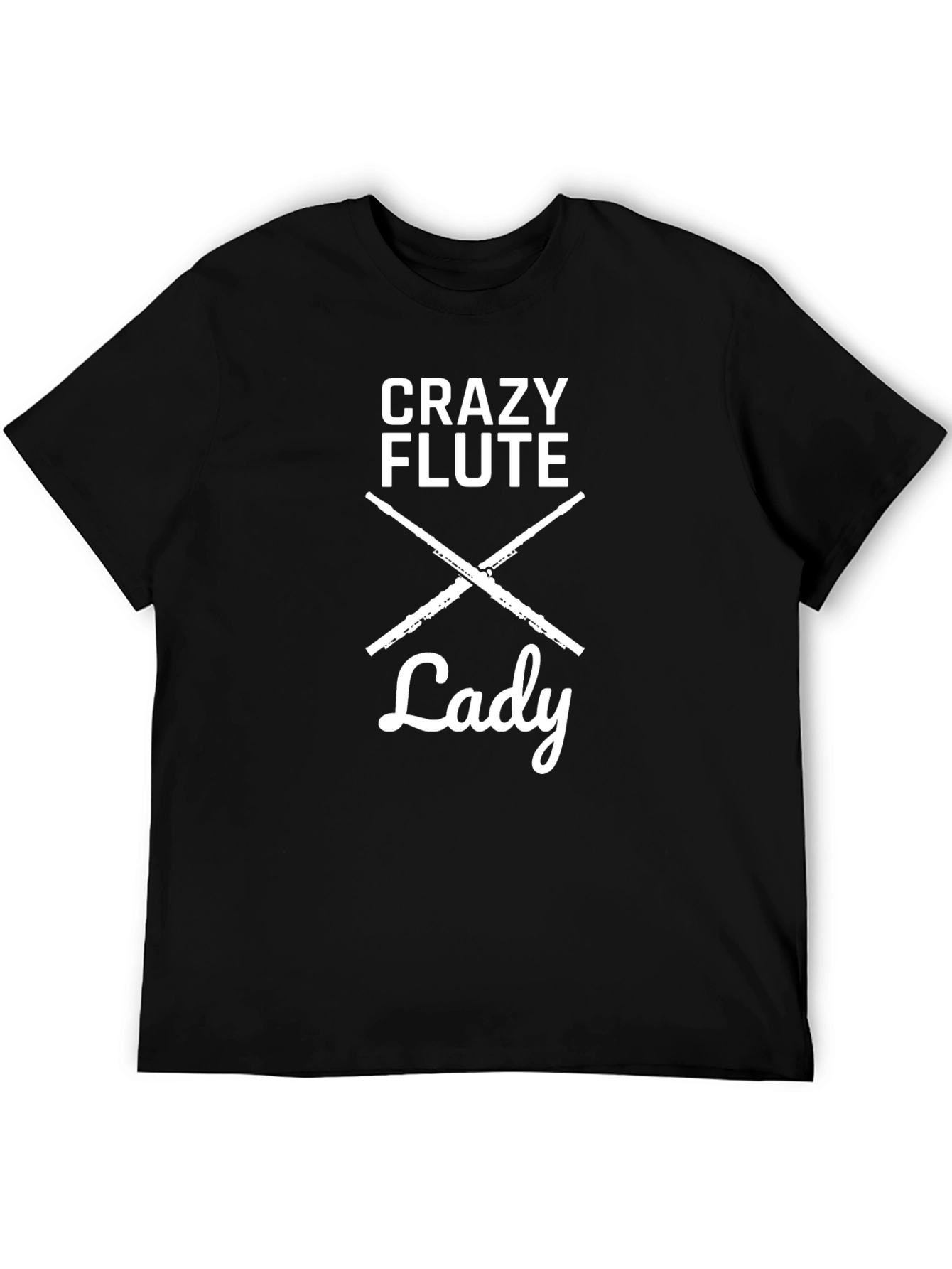Crazy Flute Lady Graphic T-Shirt
