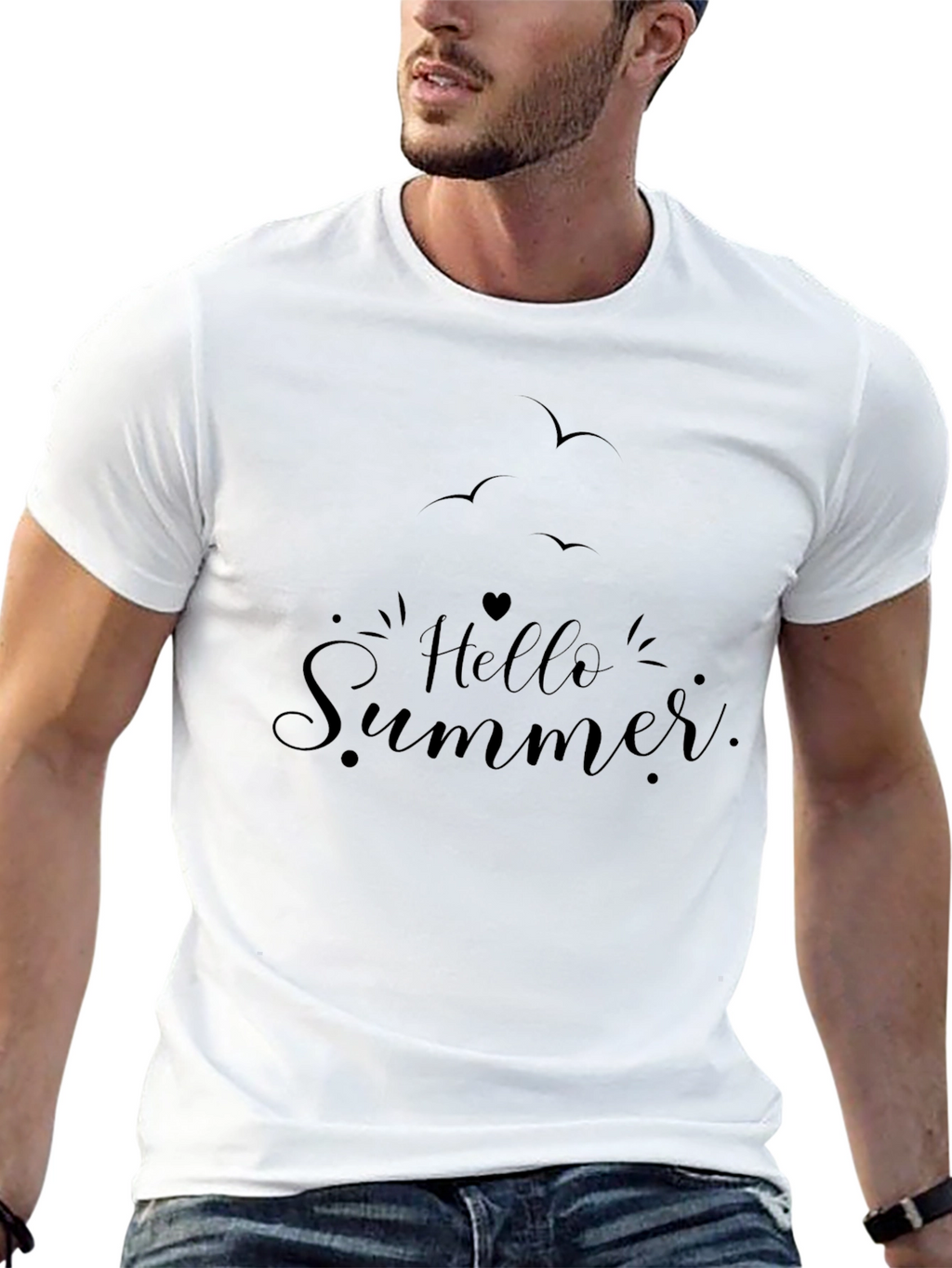 Hello Summer Black T-Shirt