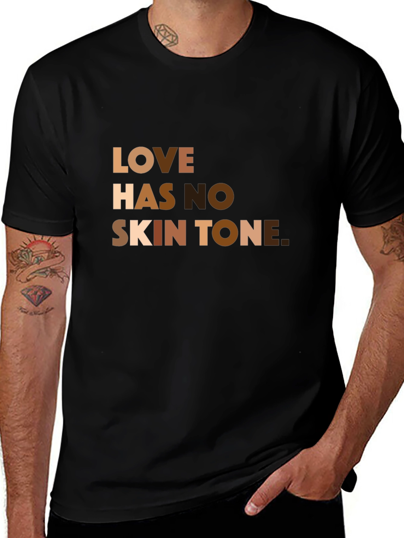 Love Has No Skin Tone Graphic T-Shirt