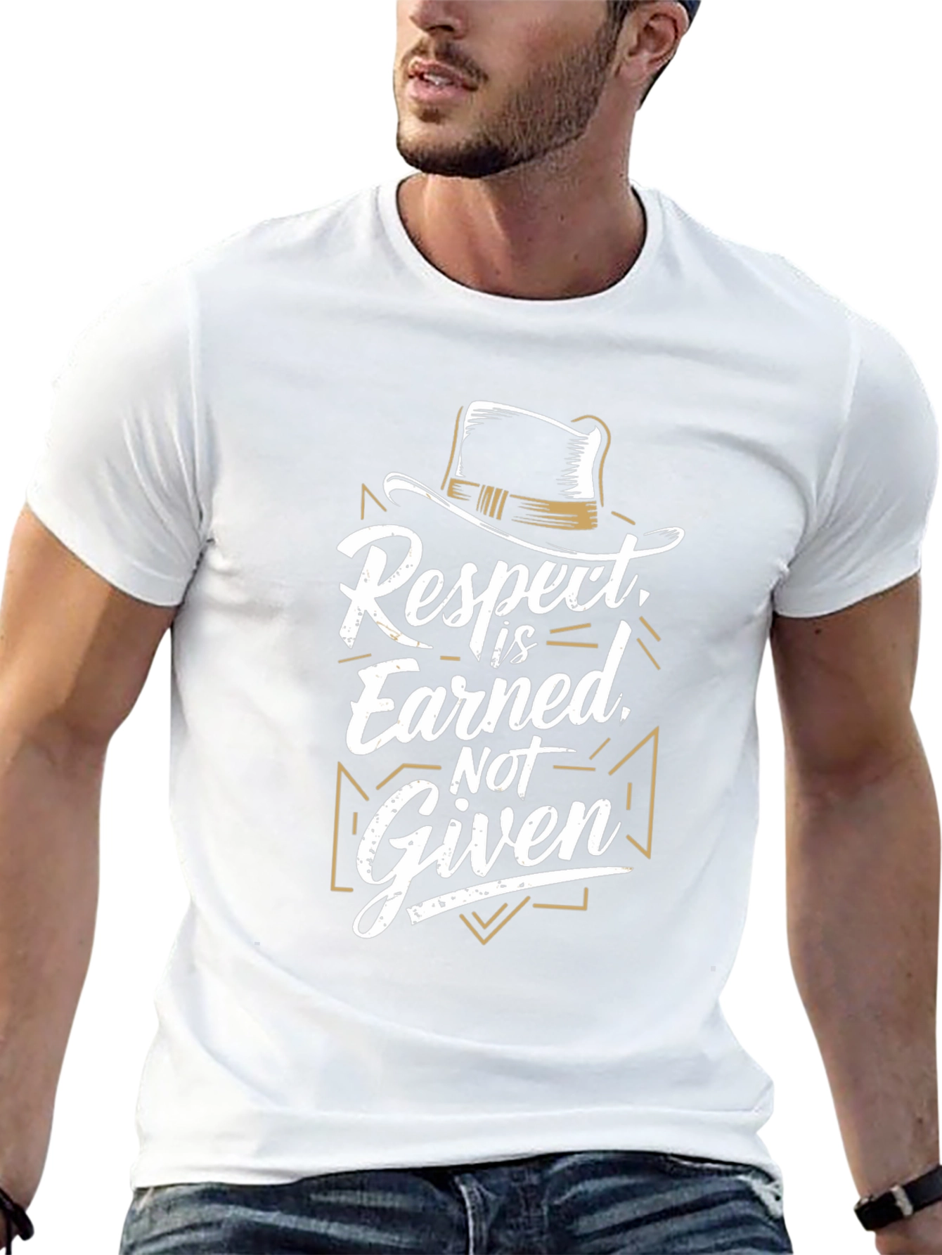 Respect Earned Graphic Black T-Shirt