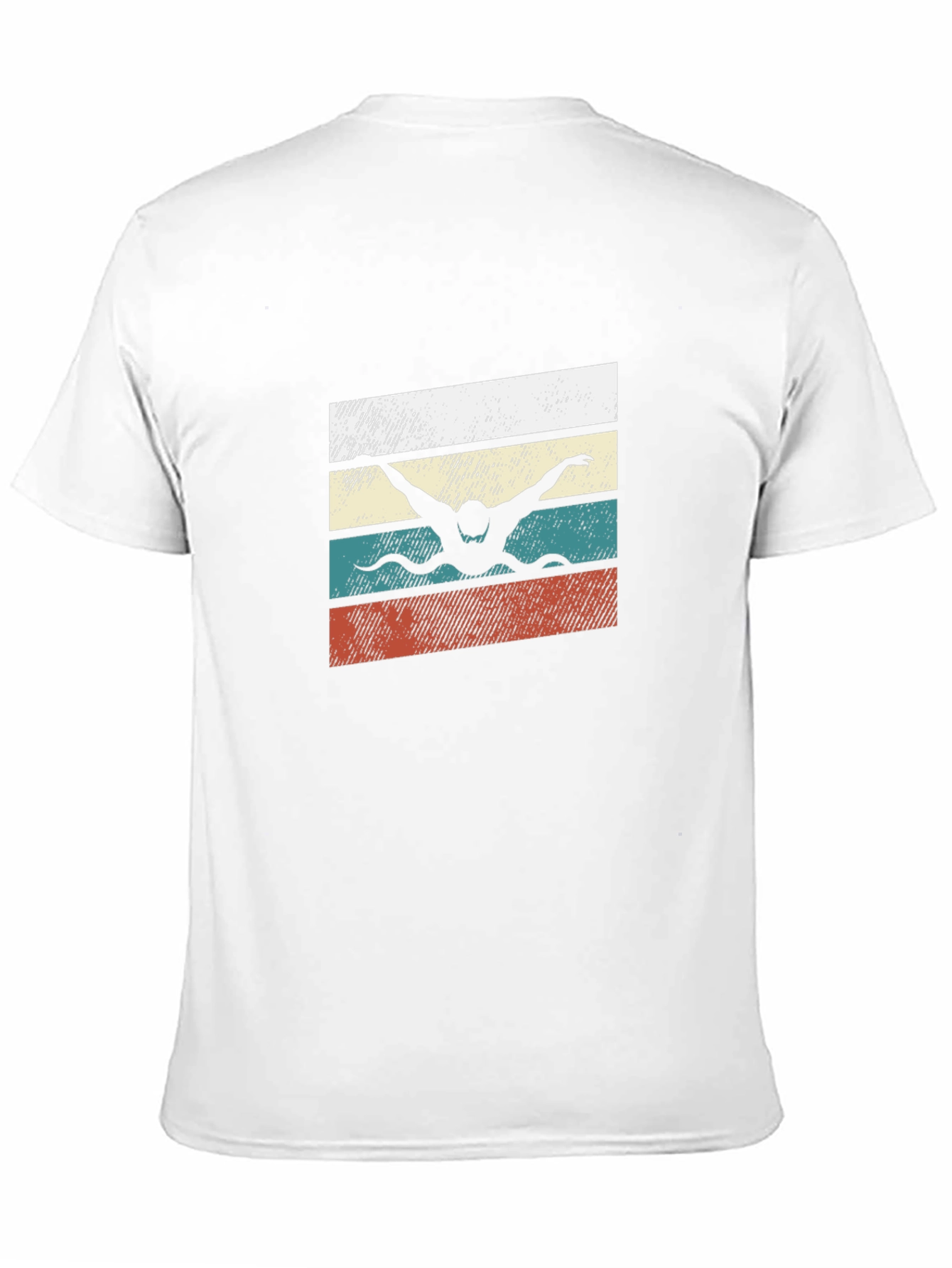Retro Swimmer Graphic Tee - Black