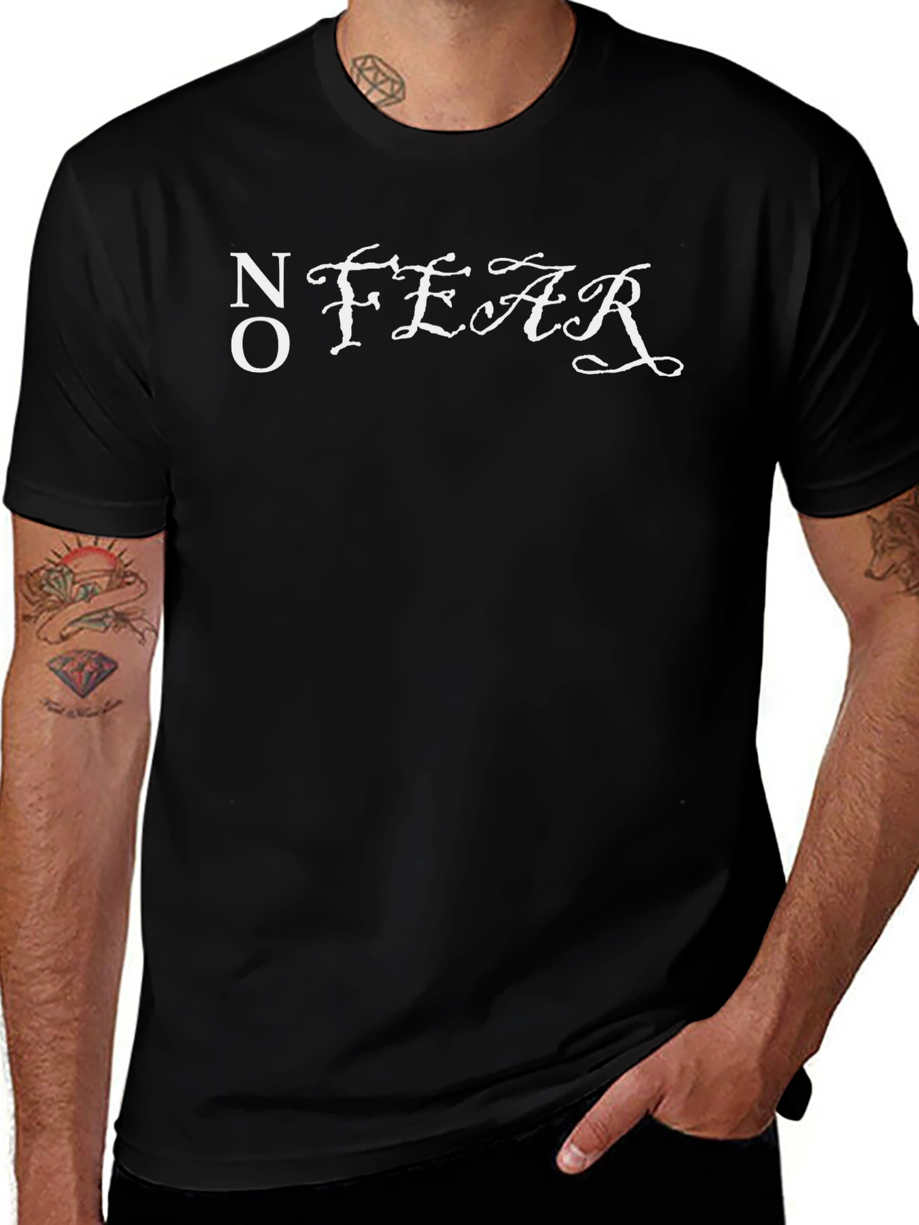 No Fear Black Graphic Tee