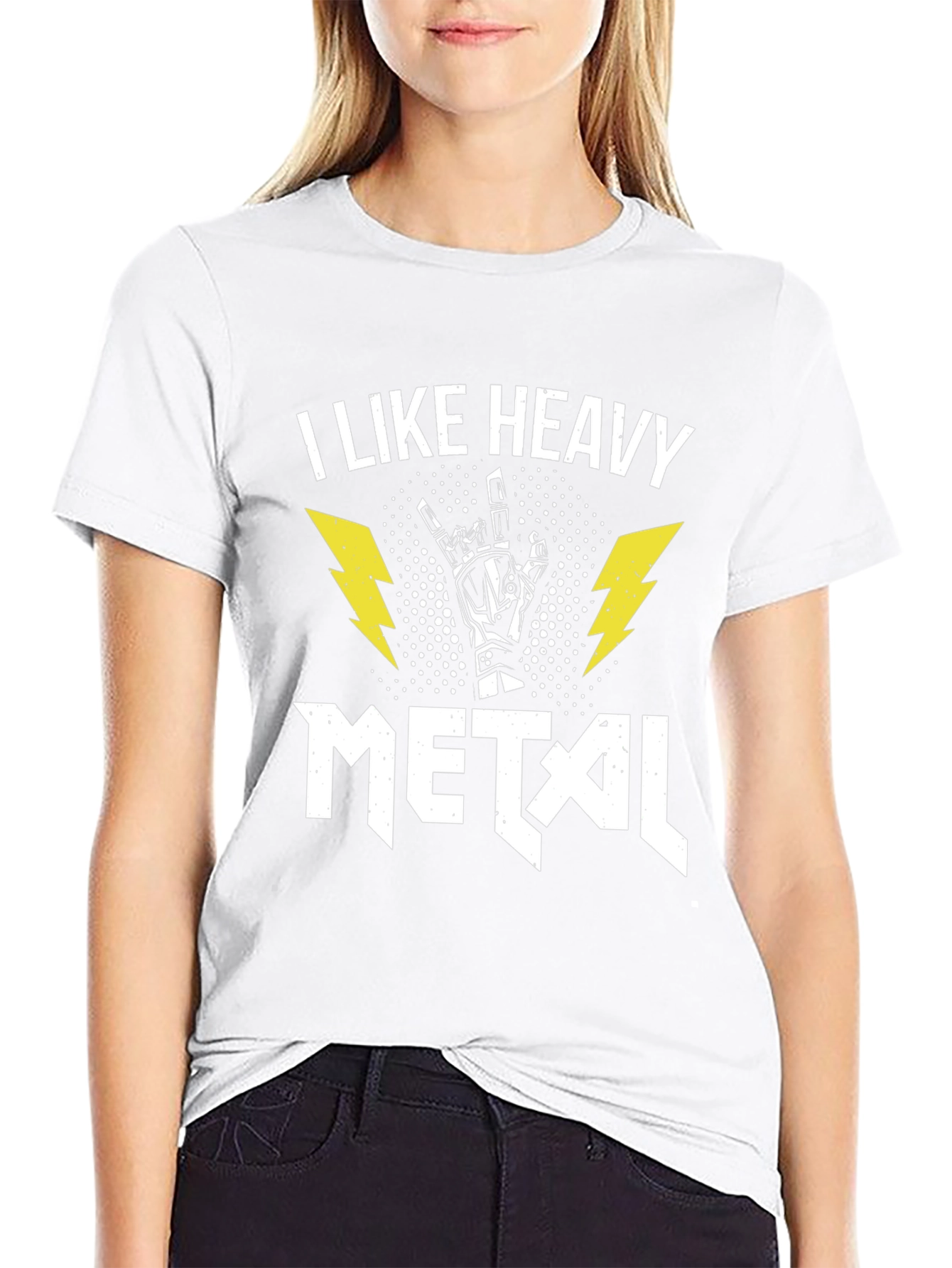 I Like Heavy Metal Black Graphic Tee Shirt