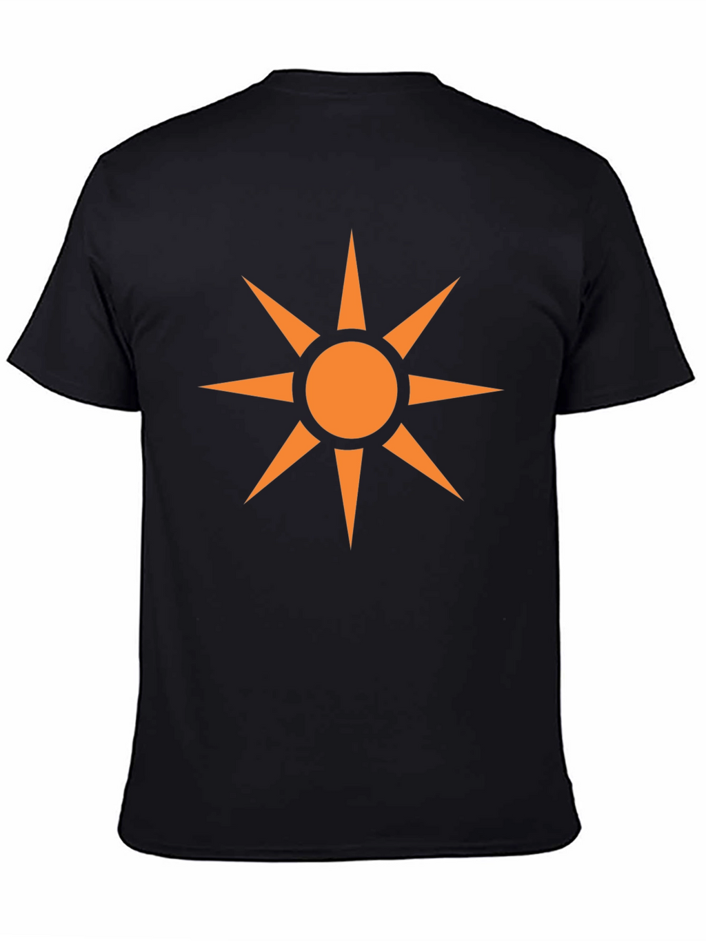 Geometric Sun Graphic Black T-Shirt