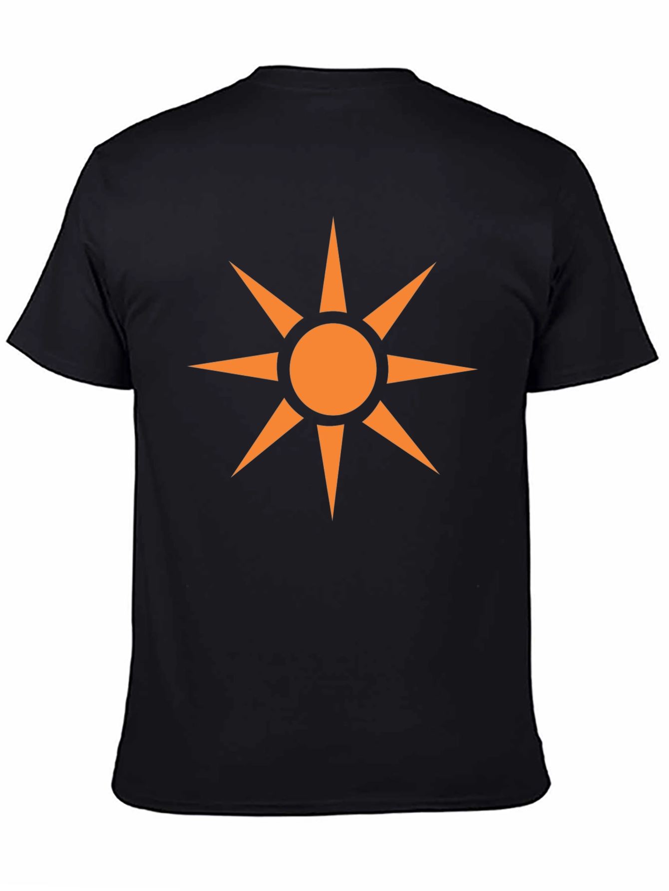 Geometric Sun Graphic Black T-Shirt
