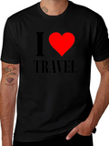 I Heart Travel Black T-Shirt