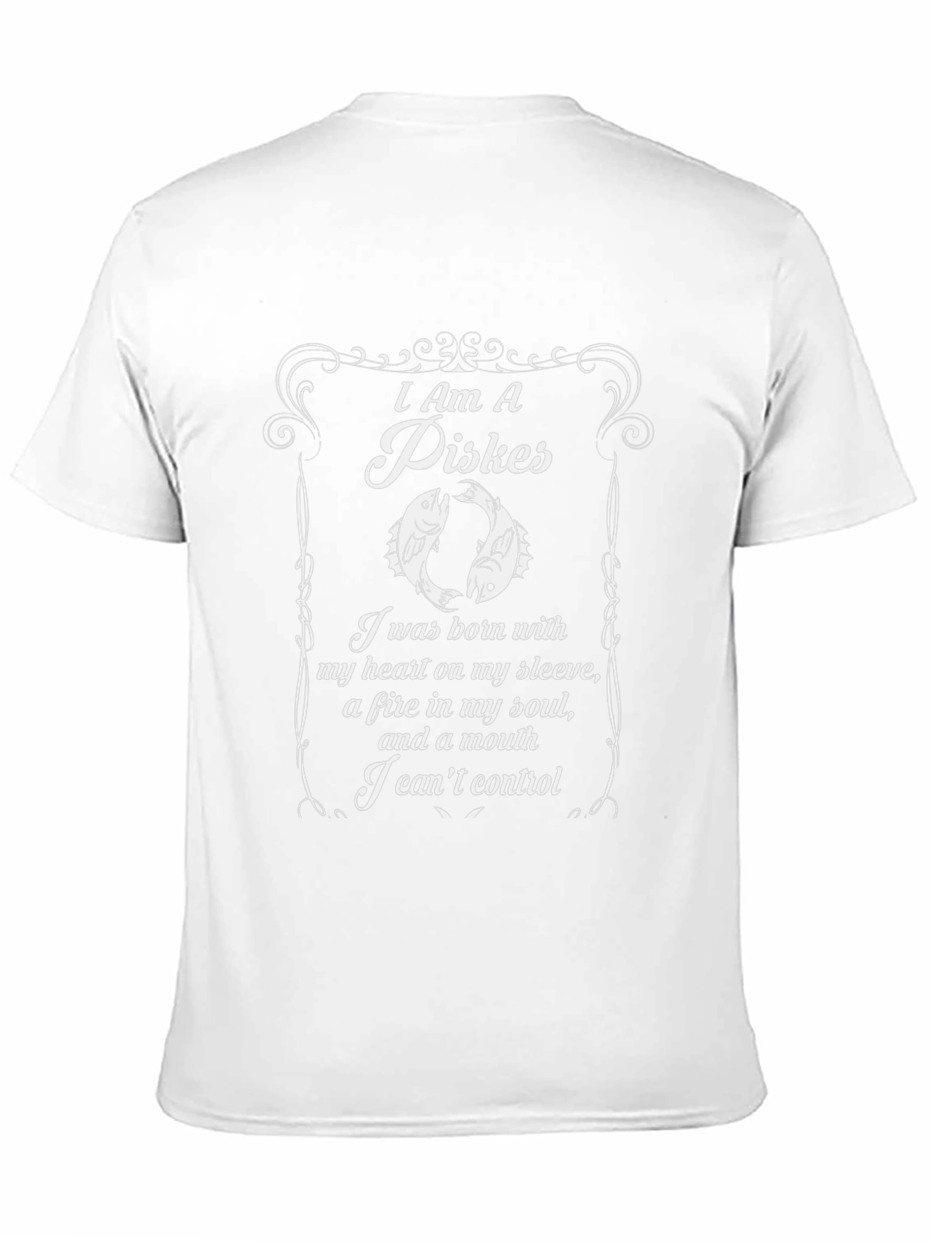 I Am A Piskes Zodiac Black T-Shirt