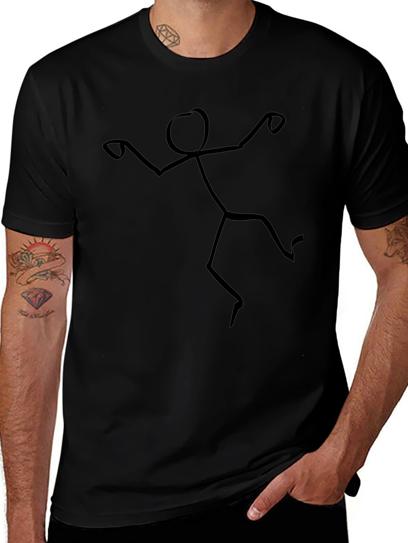Funny Stick Figure Graphic Tee - Soft Cotton T-Shirt
