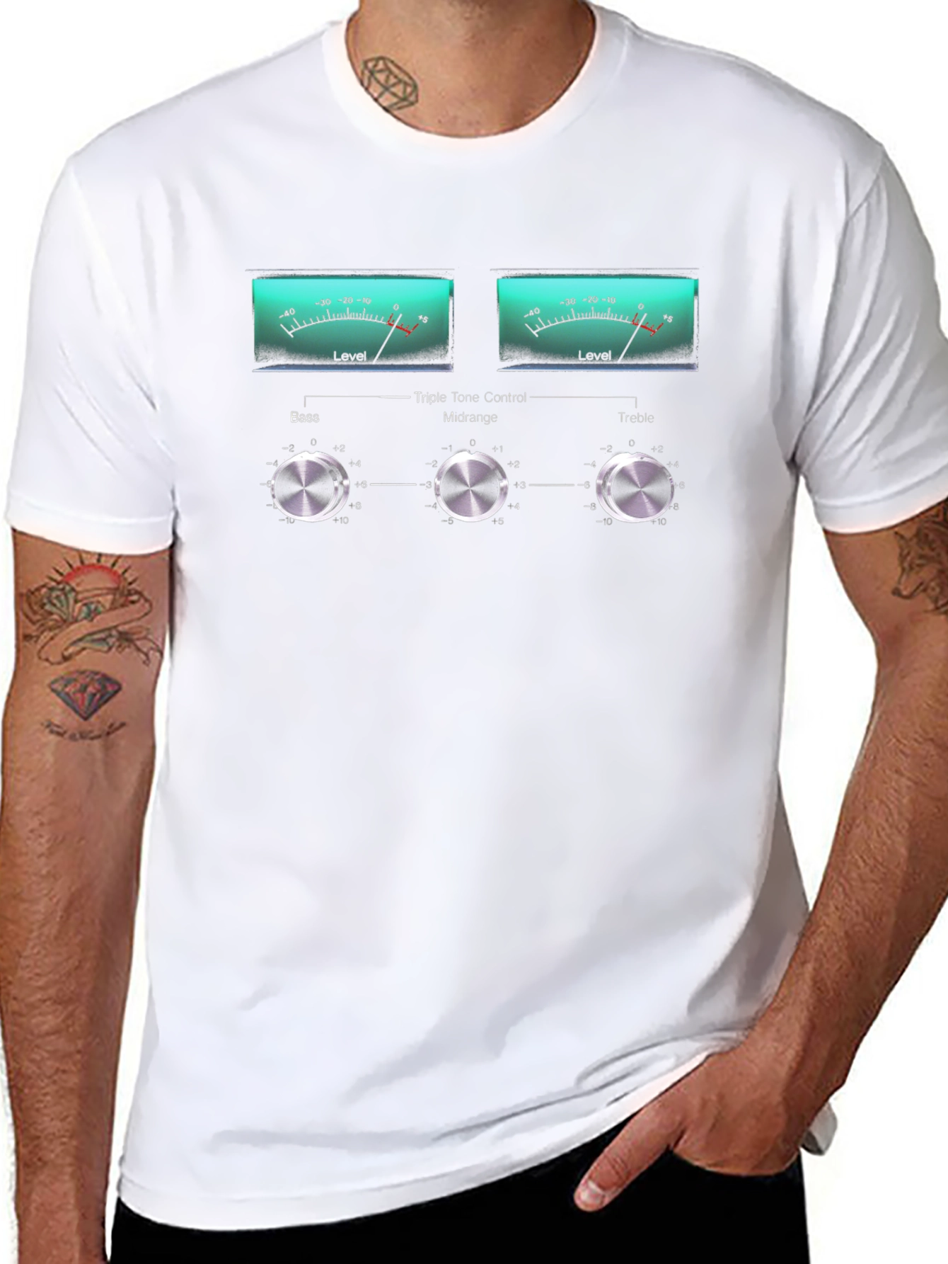 Retro Audio Equalizer Graphic T-Shirt