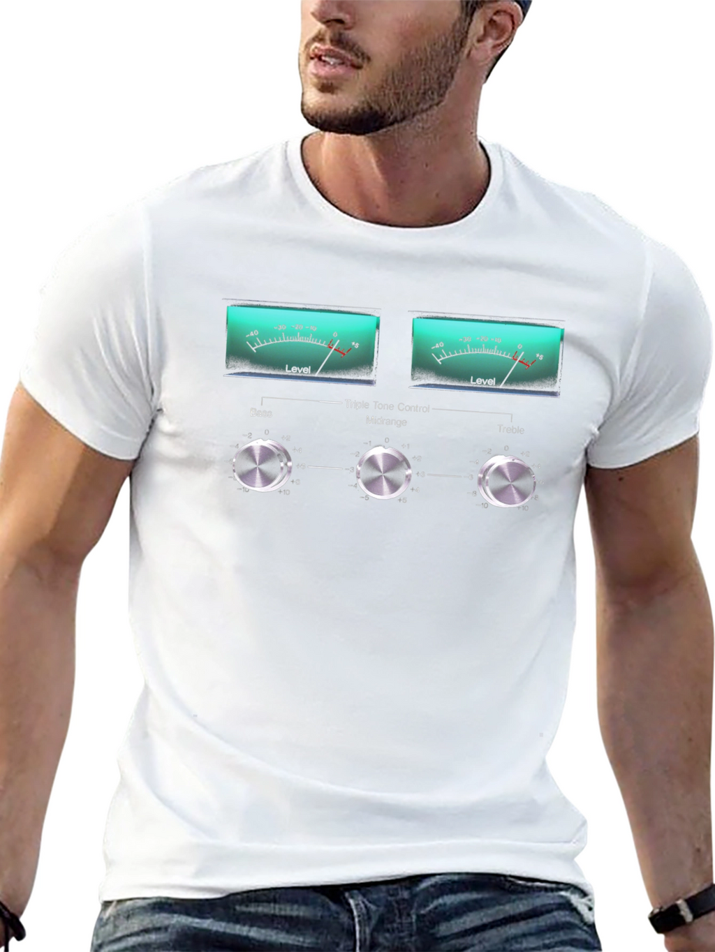 Retro Audio Equalizer Graphic T-Shirt