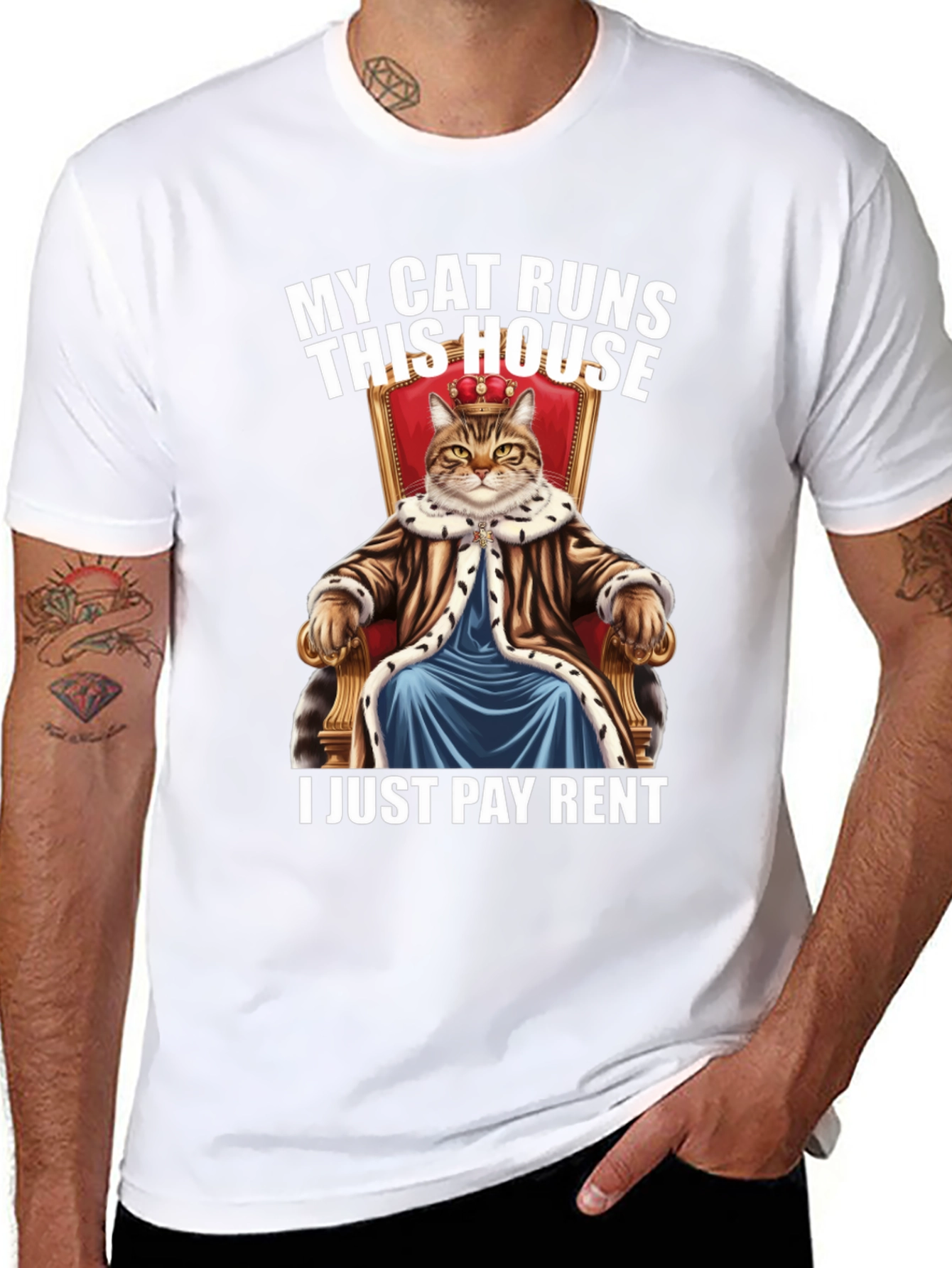 My Cat Runs This House Graphic Tee