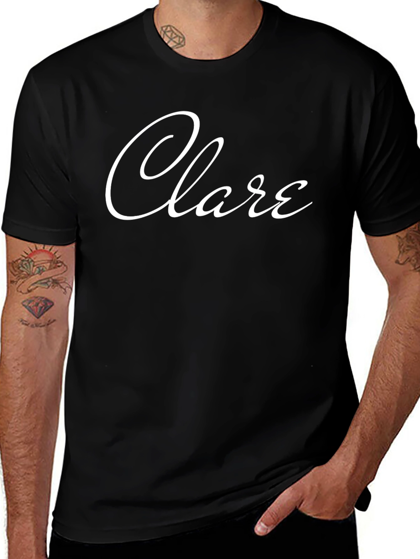Clare Name T-Shirt - Stylish Black Tee