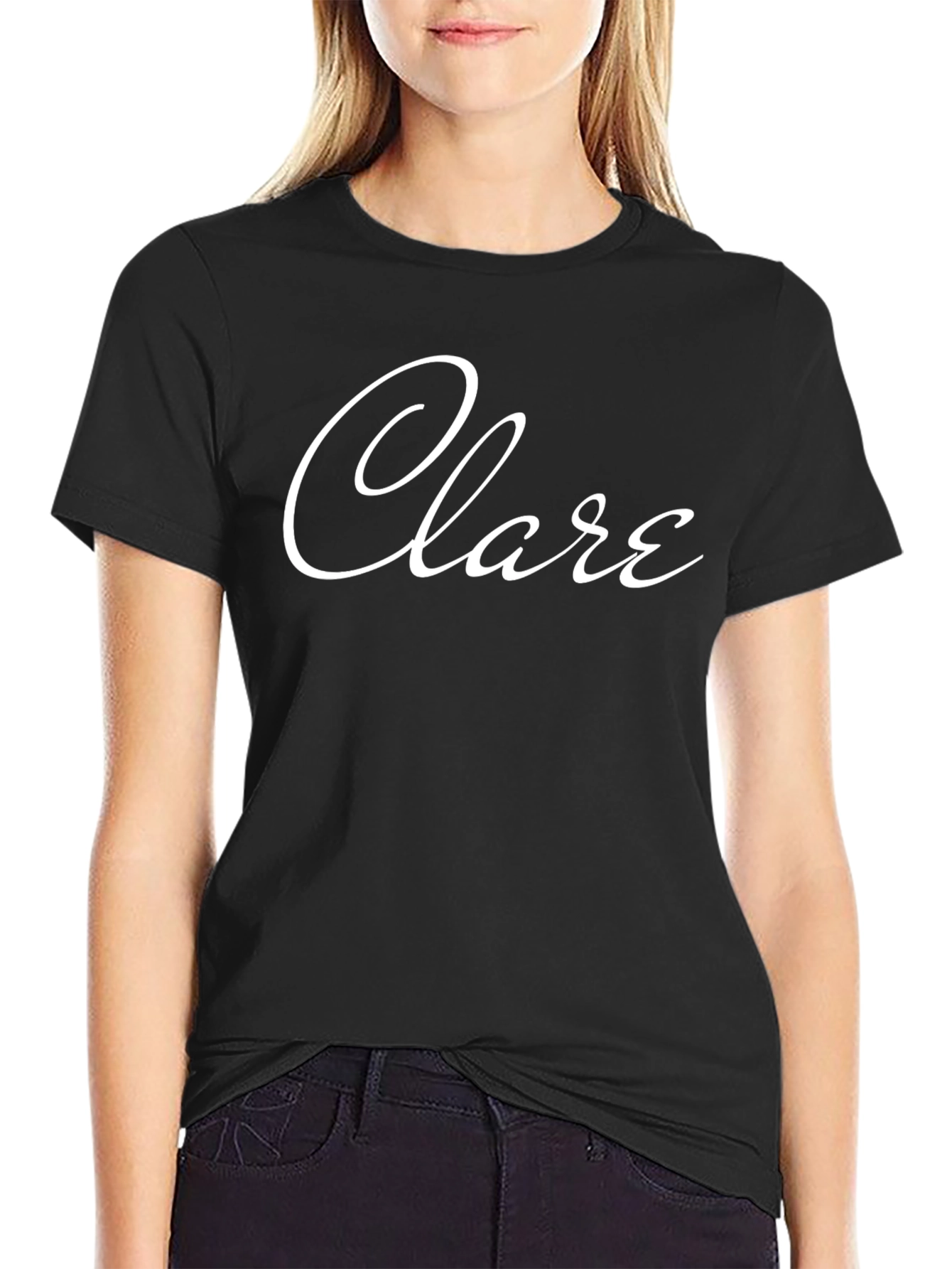 Clare Name T-Shirt - Stylish Black Tee