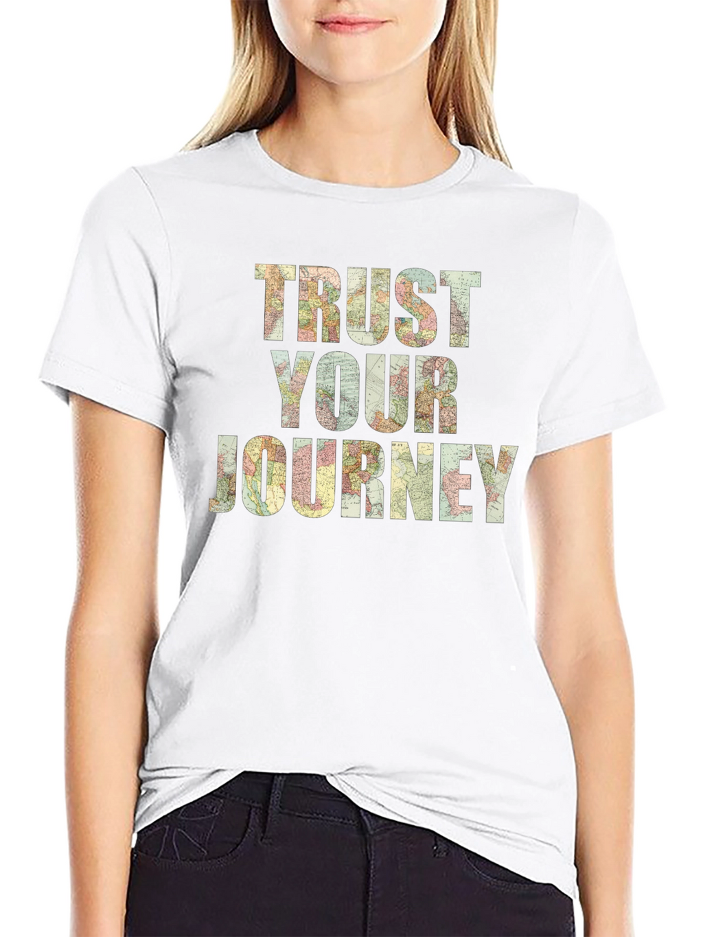 Trust Your Journey Graphic T-Shirt - Black