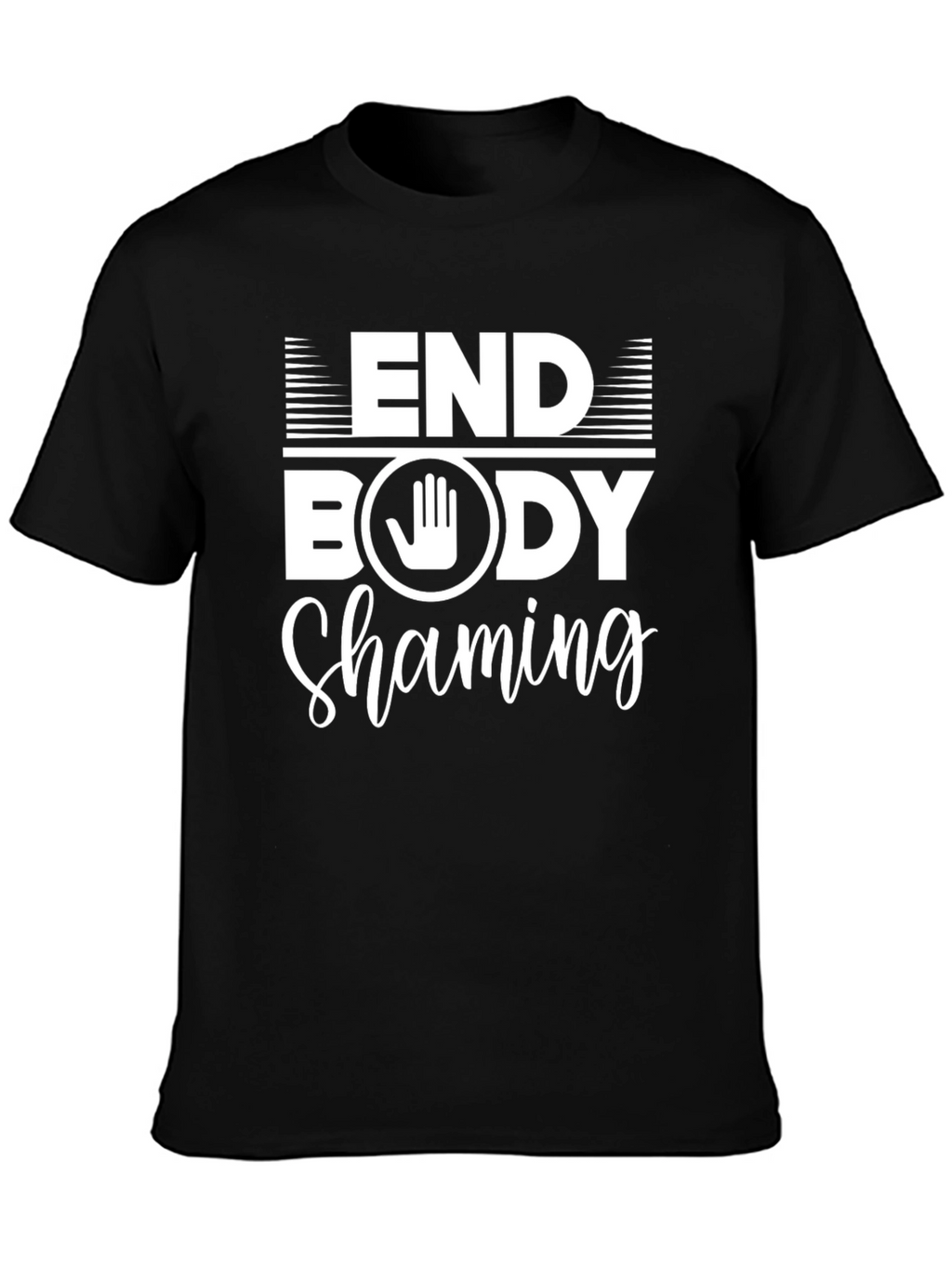 End Body Shaming Black Graphic T-Shirt