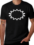 Mens Black T-Shirt with Burst Graphic