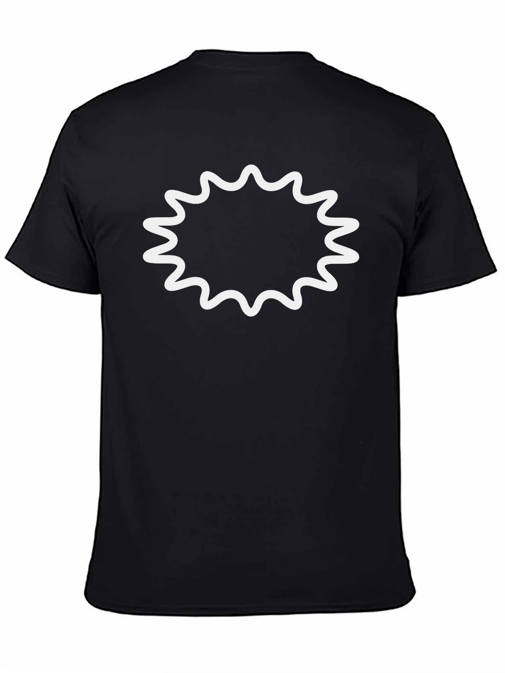 Mens Black T-Shirt with Burst Graphic