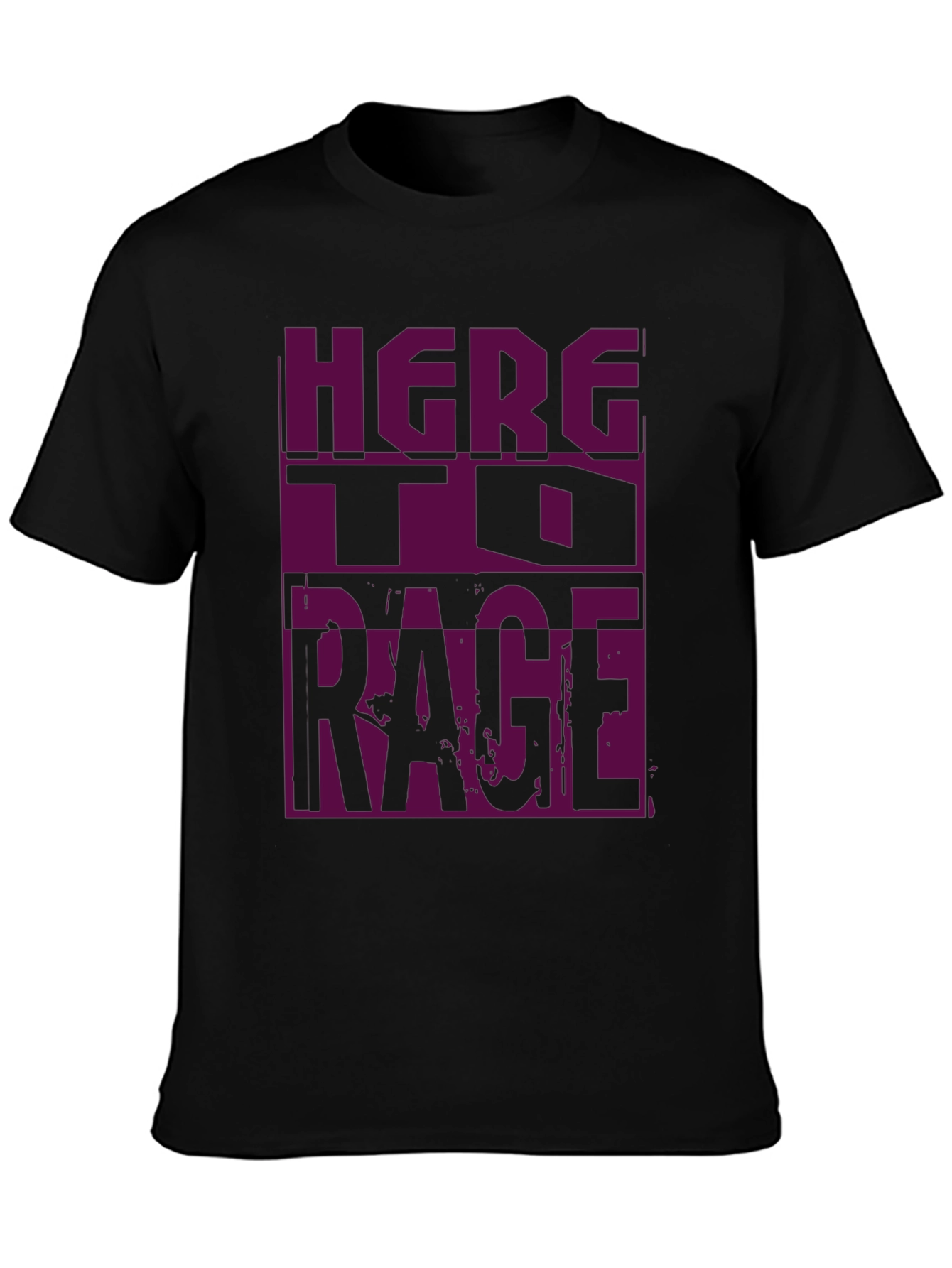 Here to Rage Black Graphic Tee