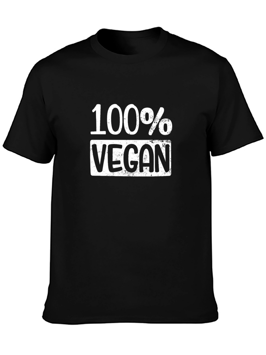 100% Vegan Graphic Tee - Black