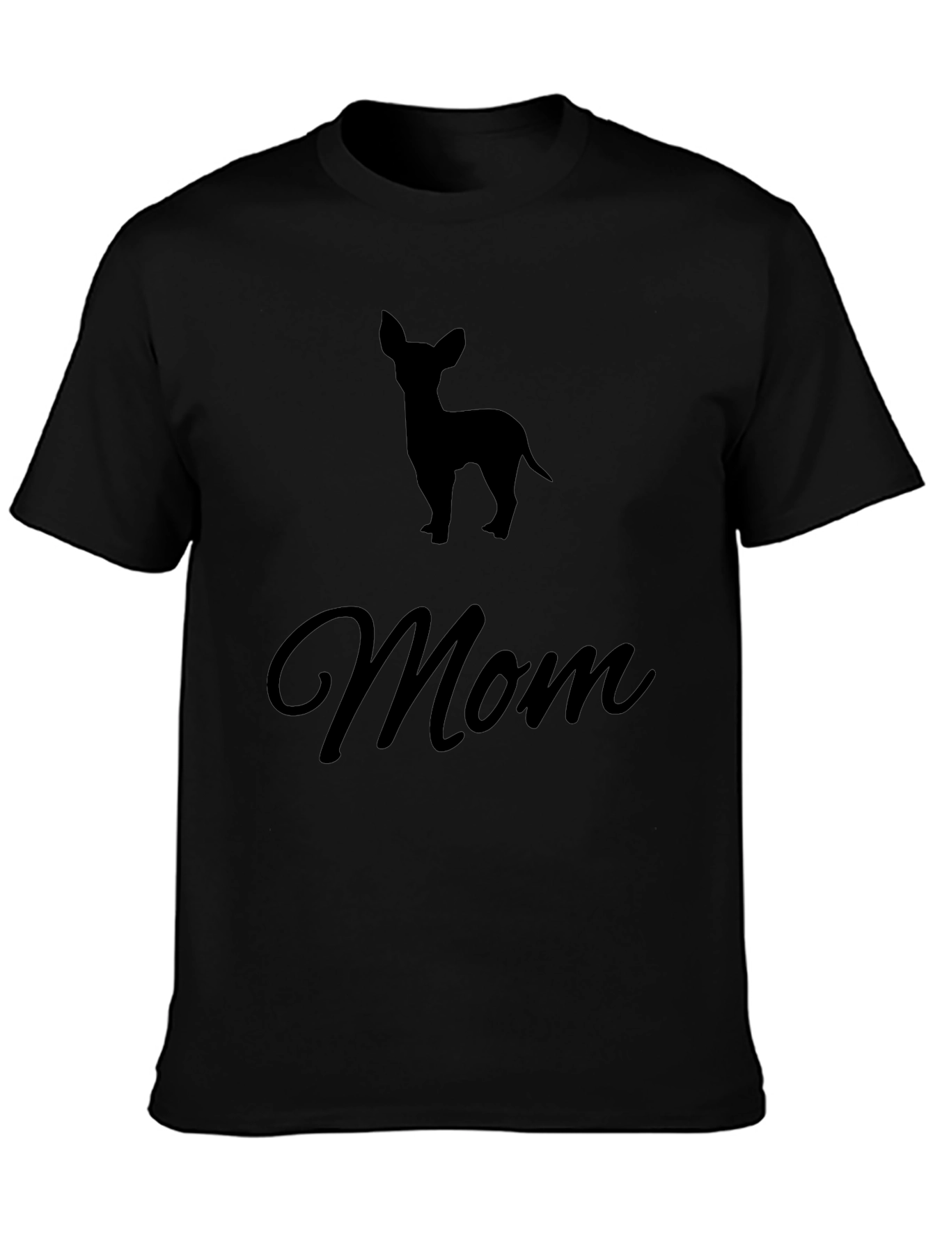 Chihuahua Mom Black T-Shirt Pet Lover Tee