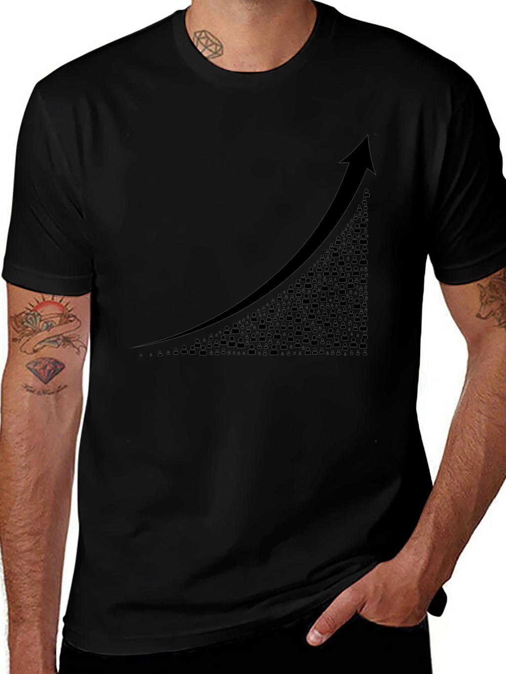 Trending Upward Tee - Success Graphic T-Shirt