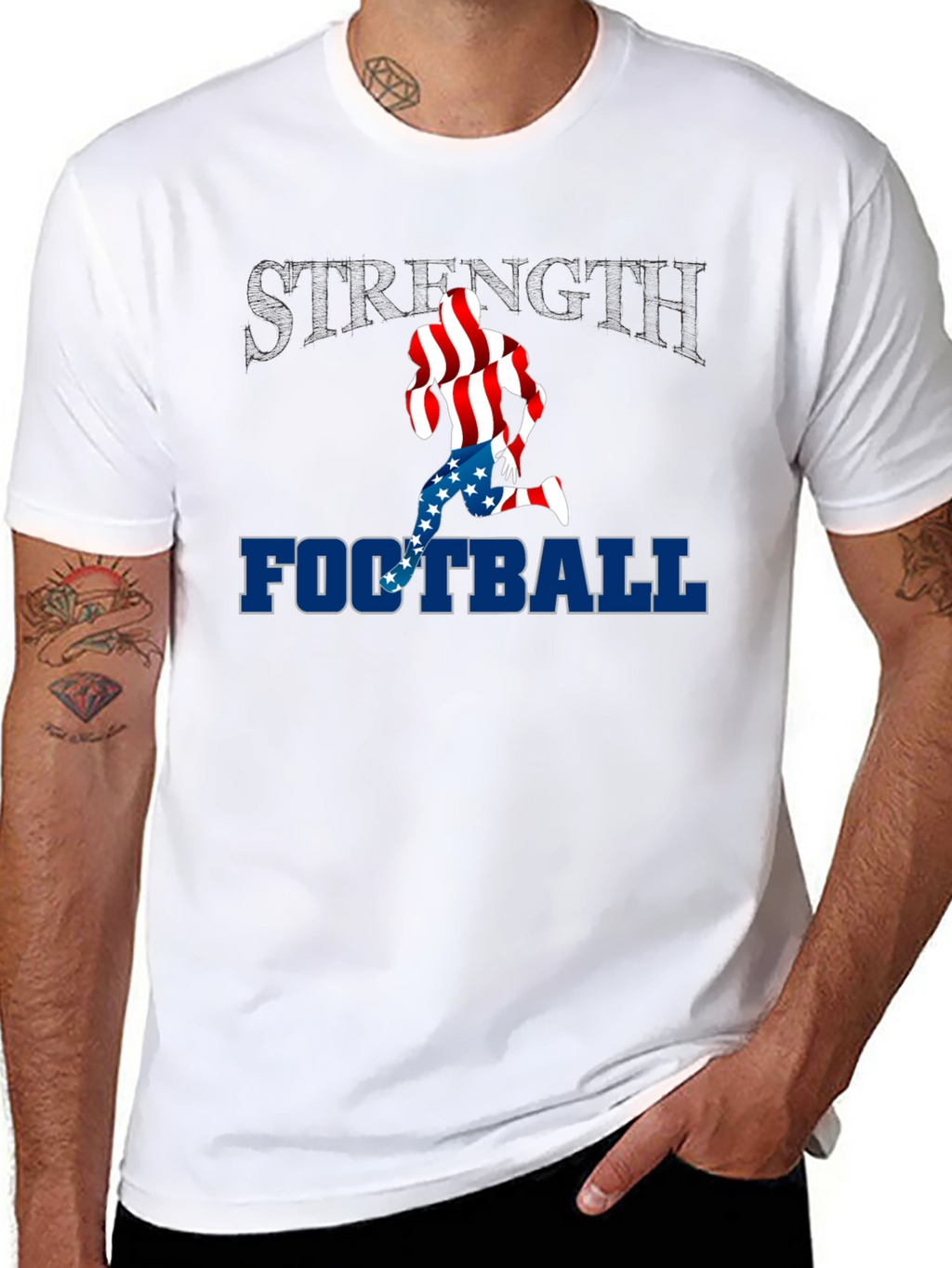 Strength Football Patriotic T-Shirt