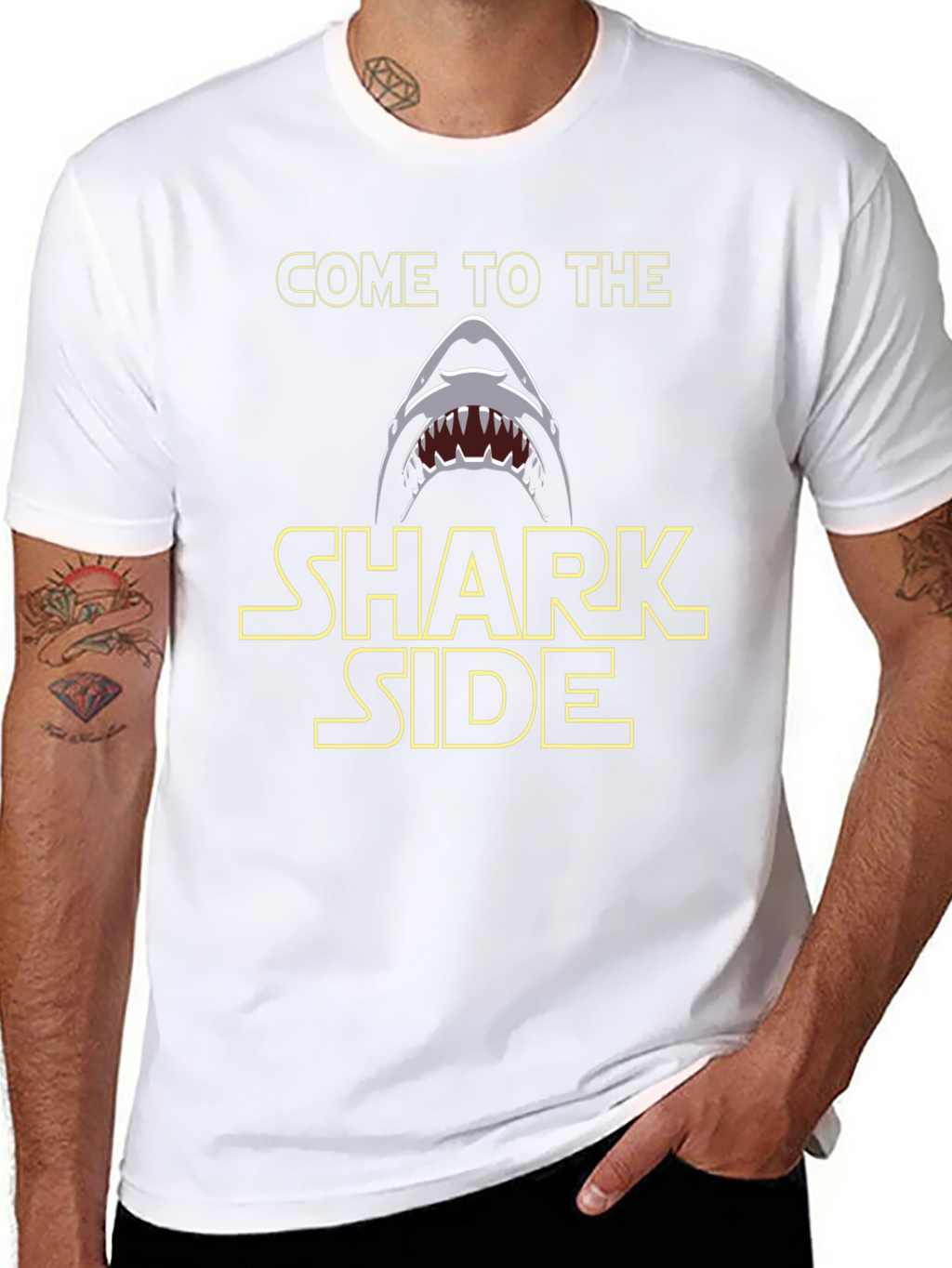 Shark Side Mens T-Shirt - Dark Humor Tee