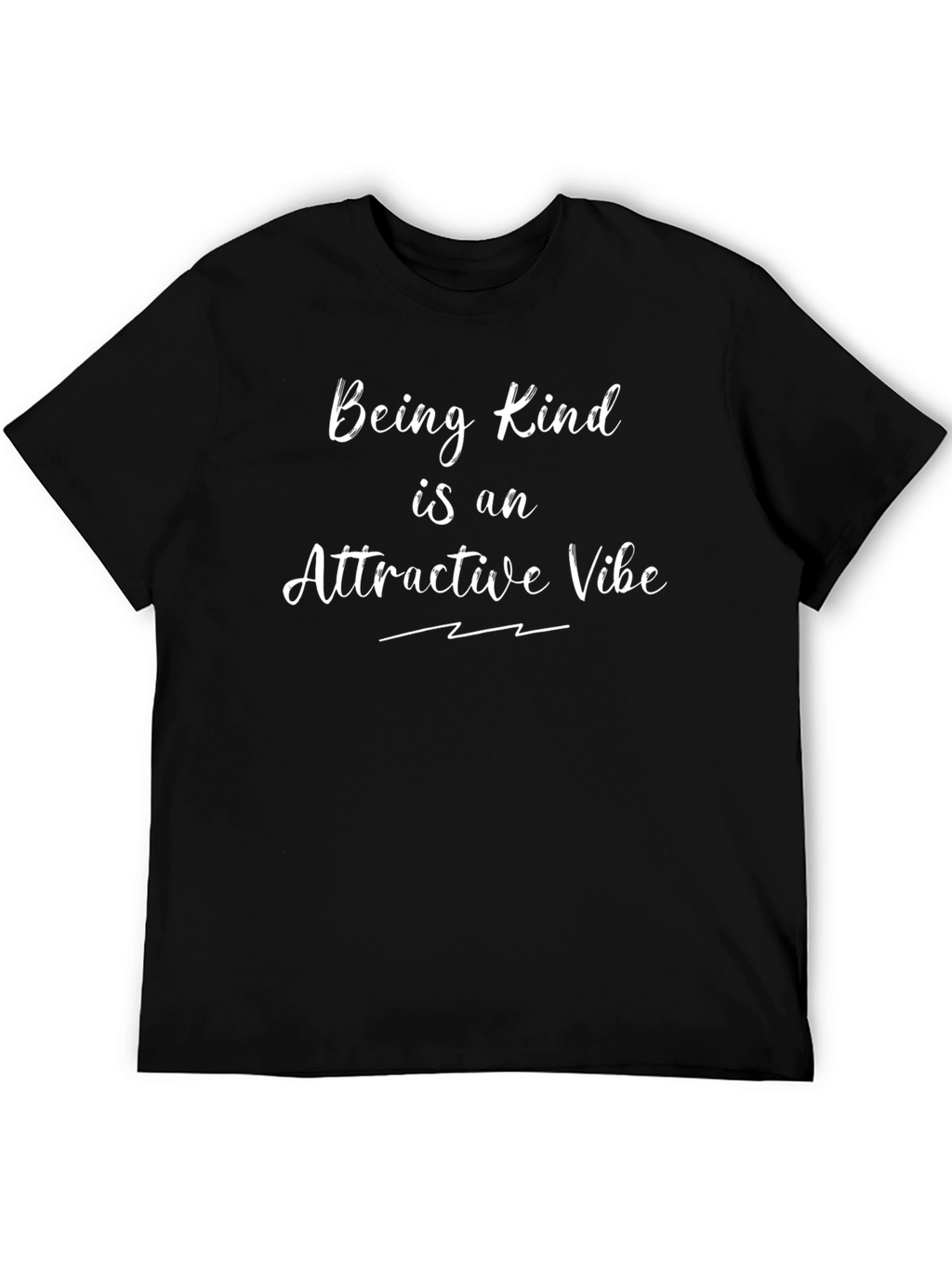 Kindness Vibe Black Cotton Graphic Tee
