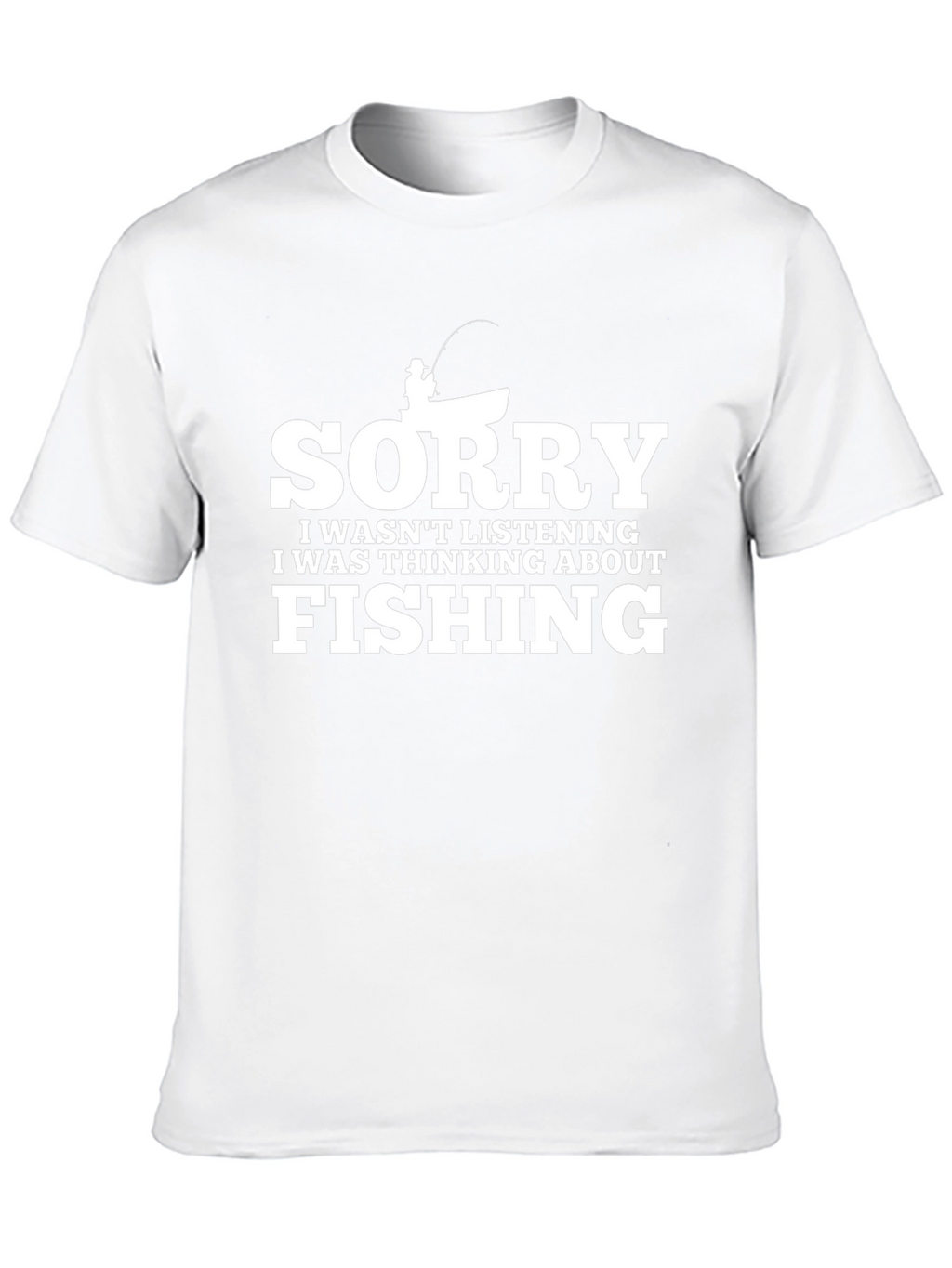 Sorry Fishing T-Shirt - Black Cotton Tee