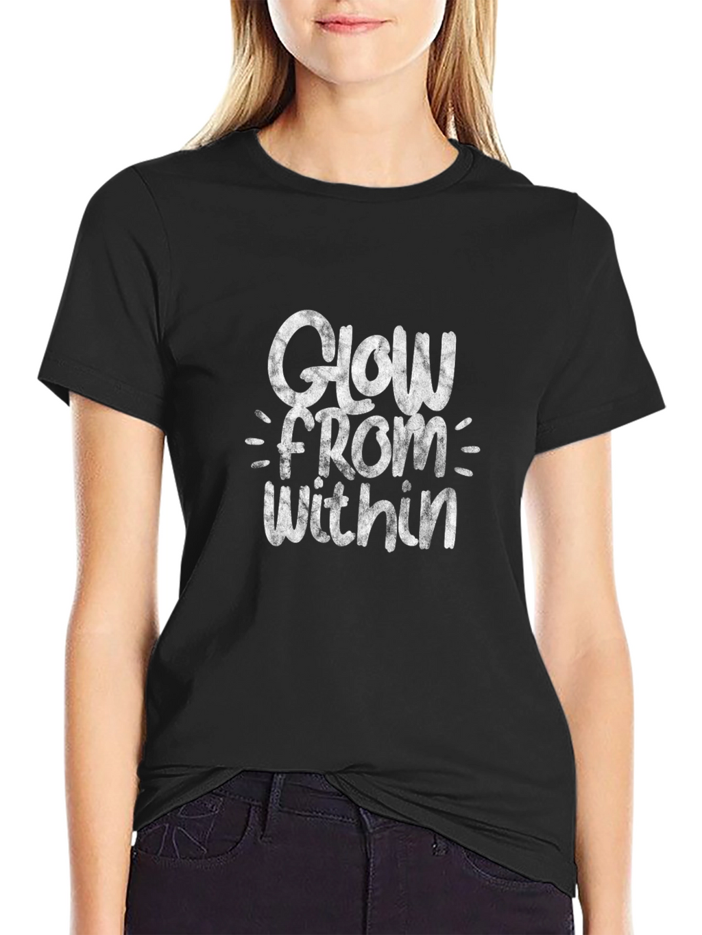 Glow From Within Black Graphic Tee