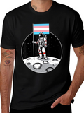 Trans Pride Astronaut T-Shirt - Moon Landing Tee