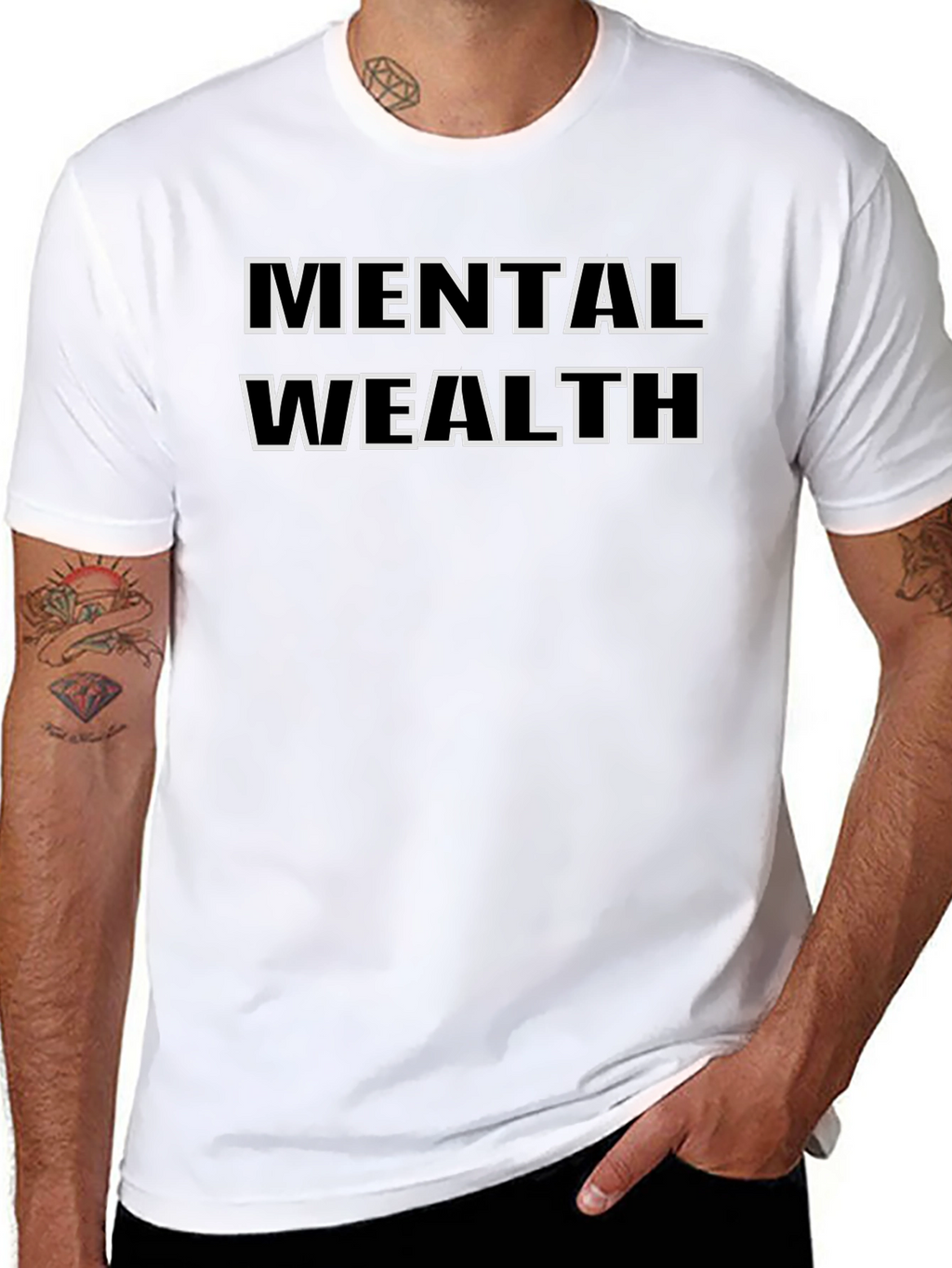 Mental Wealth Graphic Tee - Black
