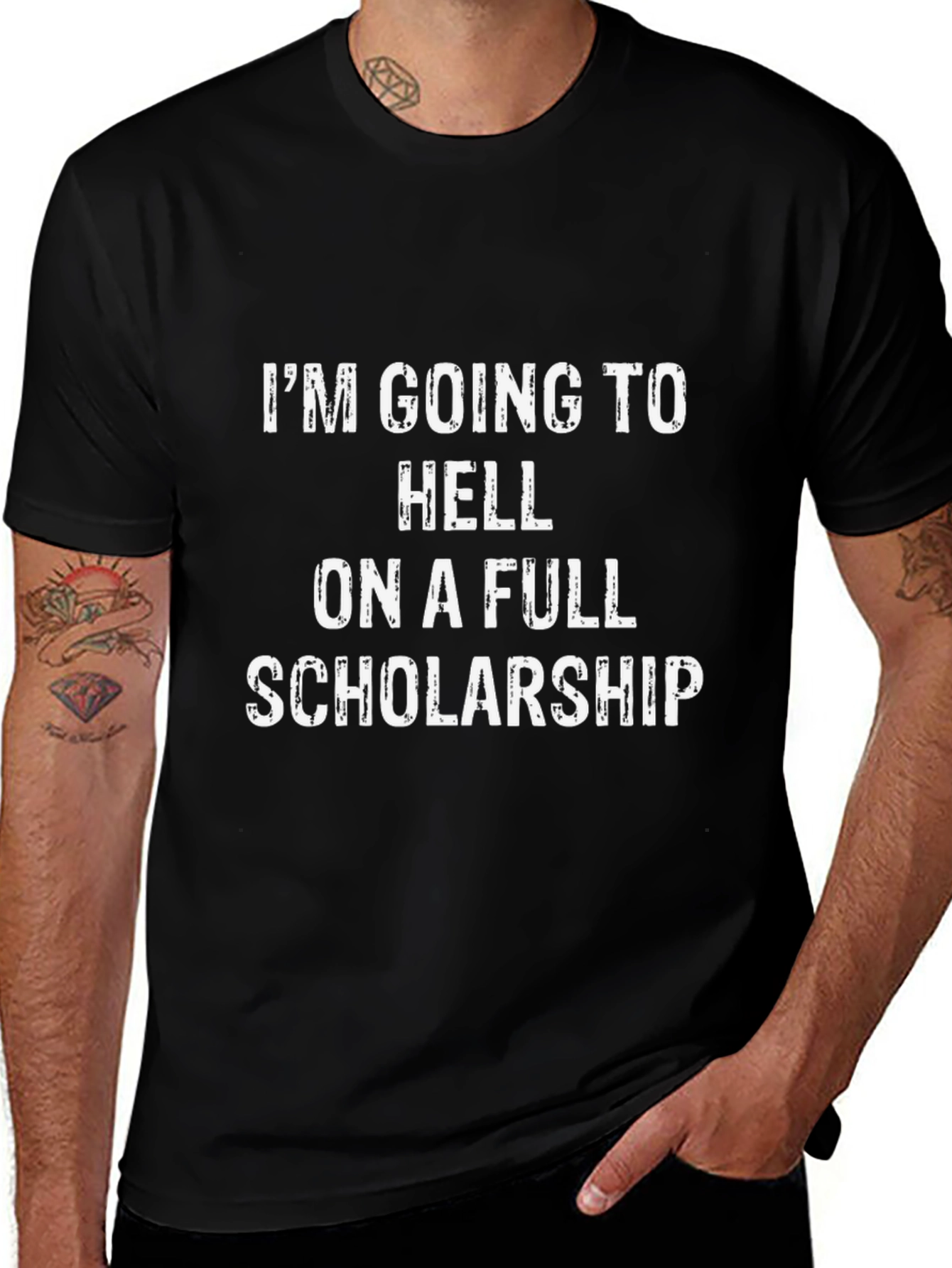 Humorous Full Scholarship Graphic Tee