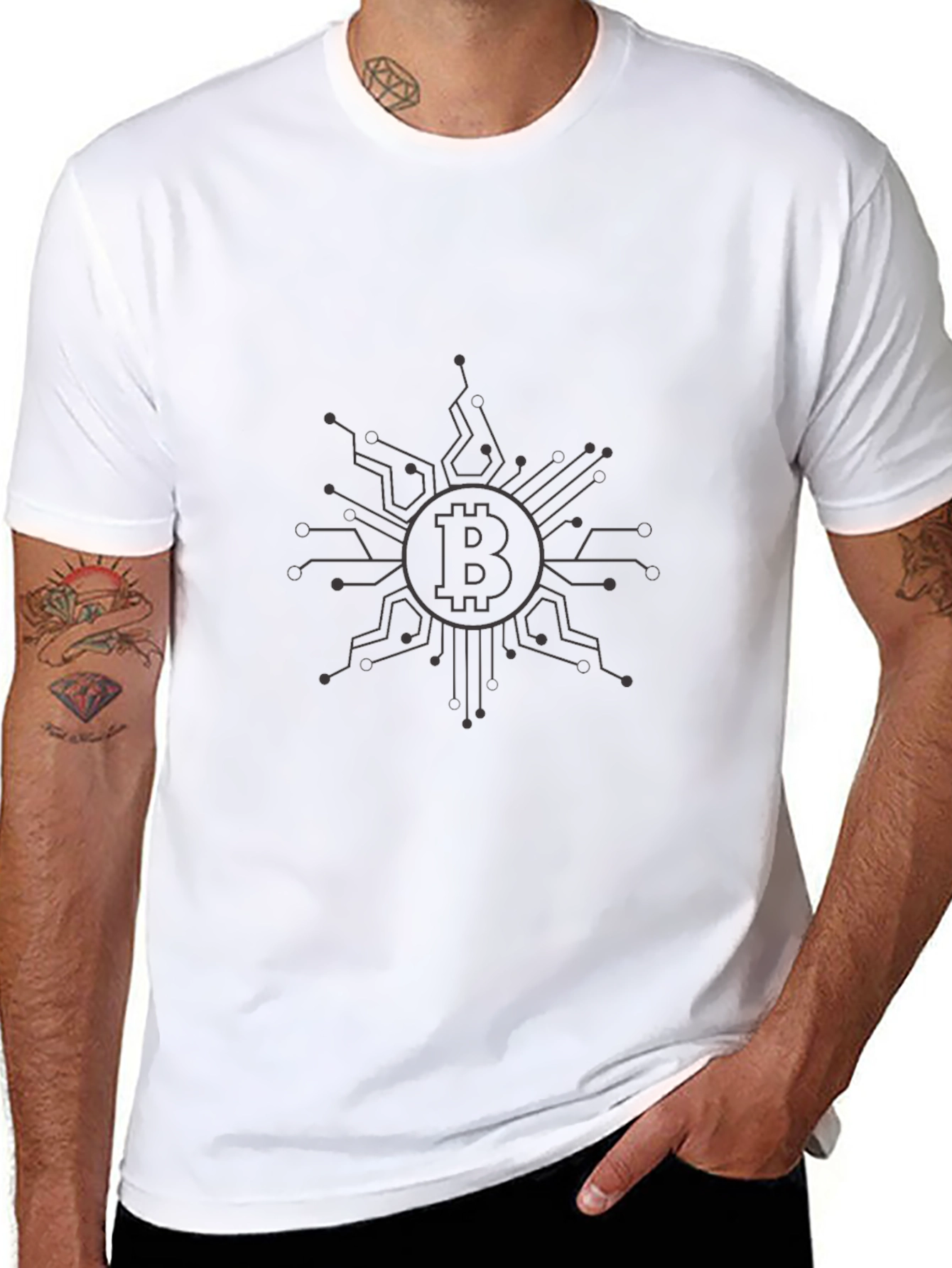 Bitcoin Circuit Black T-Shirt