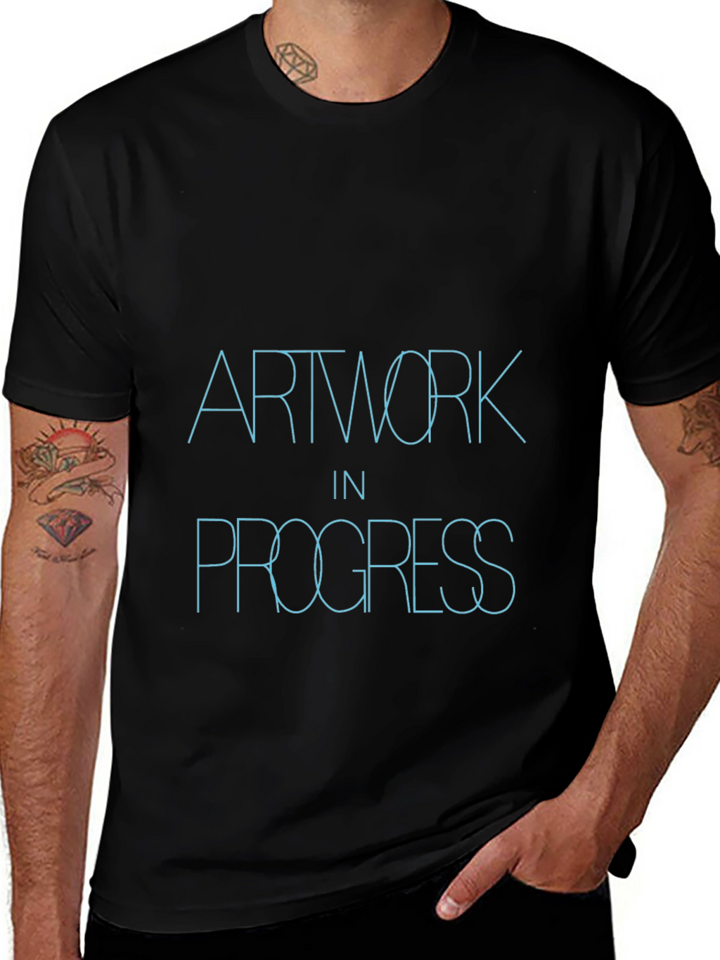 Artwork in Progress Black T-Shirt
