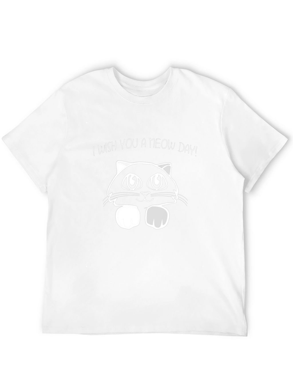 Meow Day Black Graphic T-Shirt - Unisex Cotton Tee